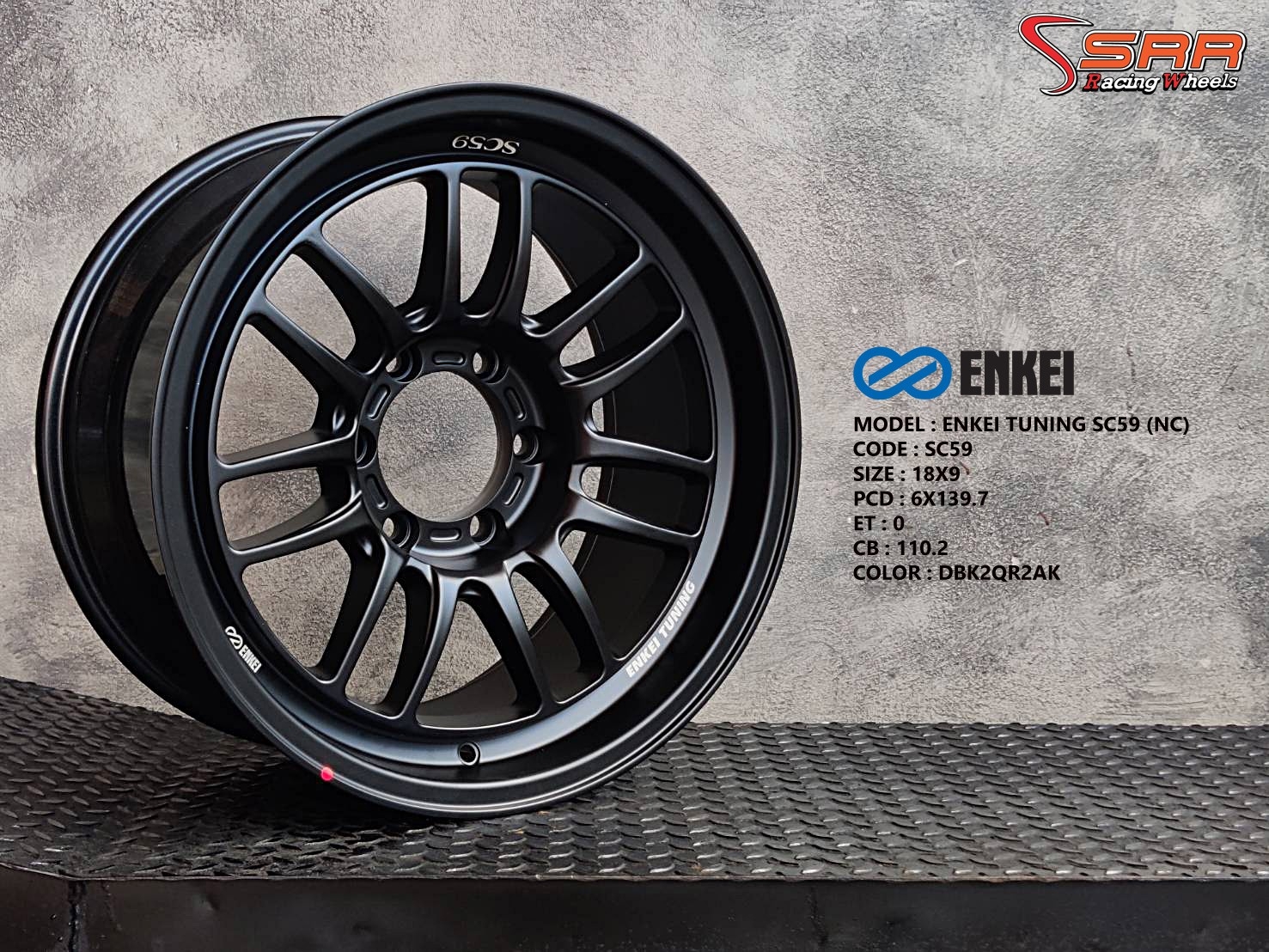 ENKEI TUNING SC59 ขอบ18 6H139.7 ET0 DBK2QR2AK มีจำหน่ายที่ร้านSRR