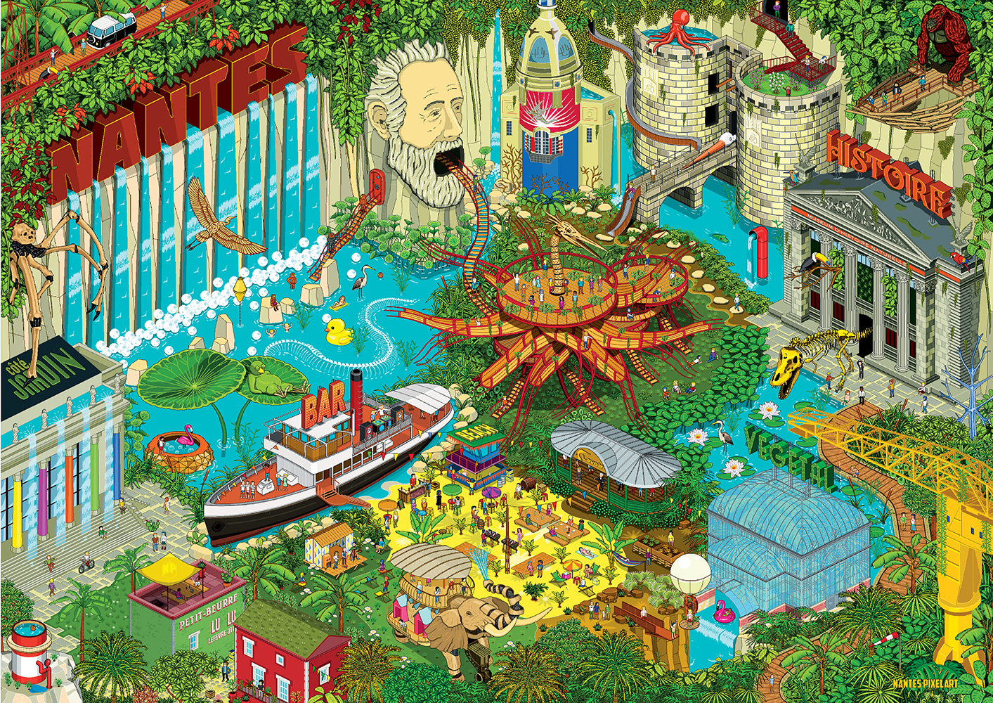 Grafika - Art Collection : NANTES : VEGETAL by NANTES PIXEL ART 2000 pcs.
