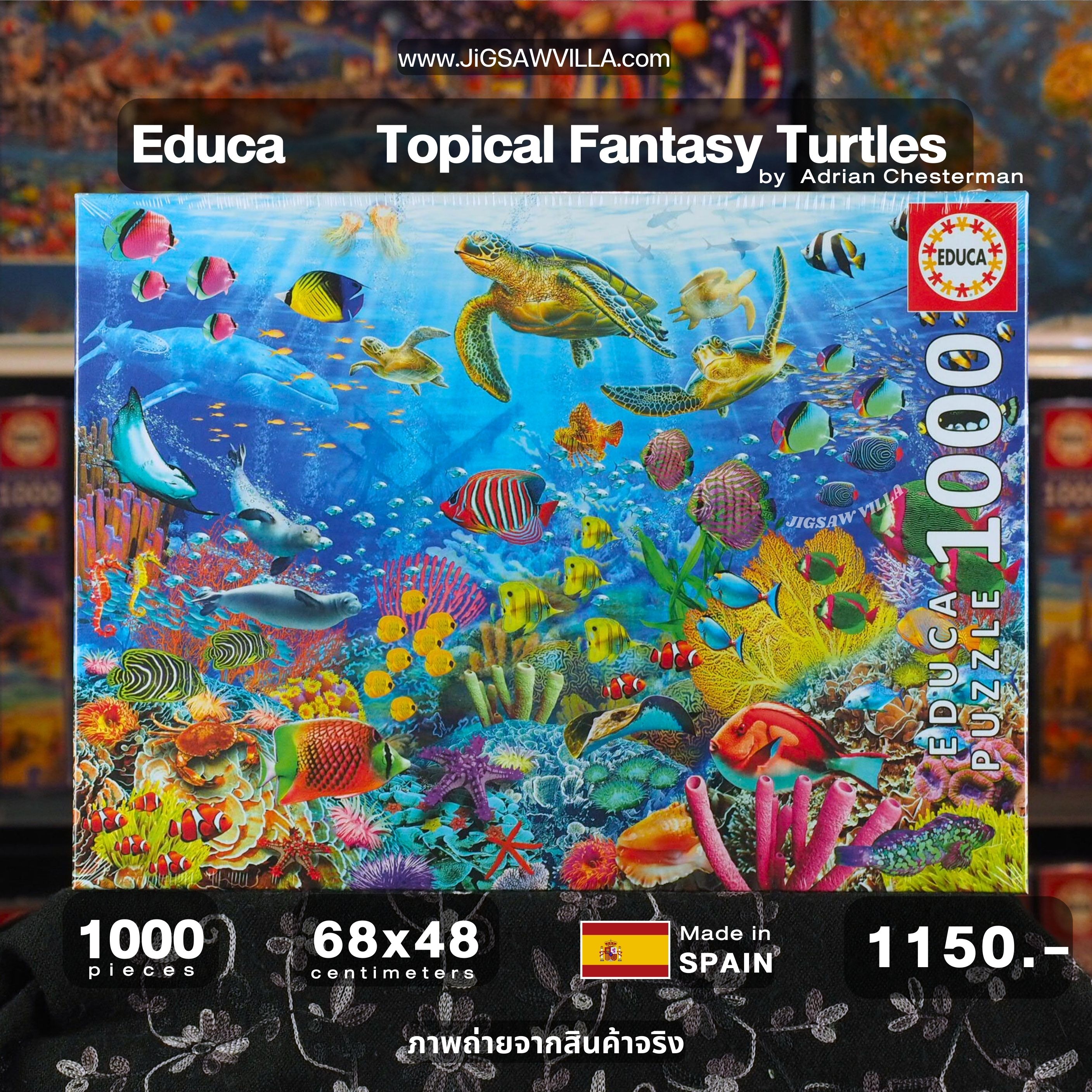 Educa - Tropical Fantasy Turtles by Adrian Chesterman 1000 pcs.