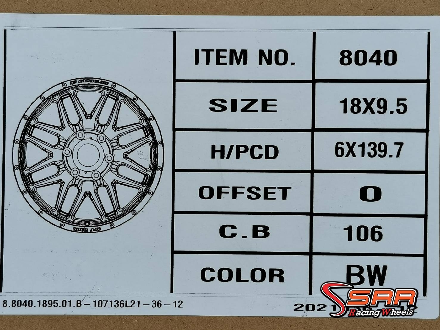 8040-MGW OFFROAD ขอบ18 6H139.7 ET0 BW ราคาพิเศษ