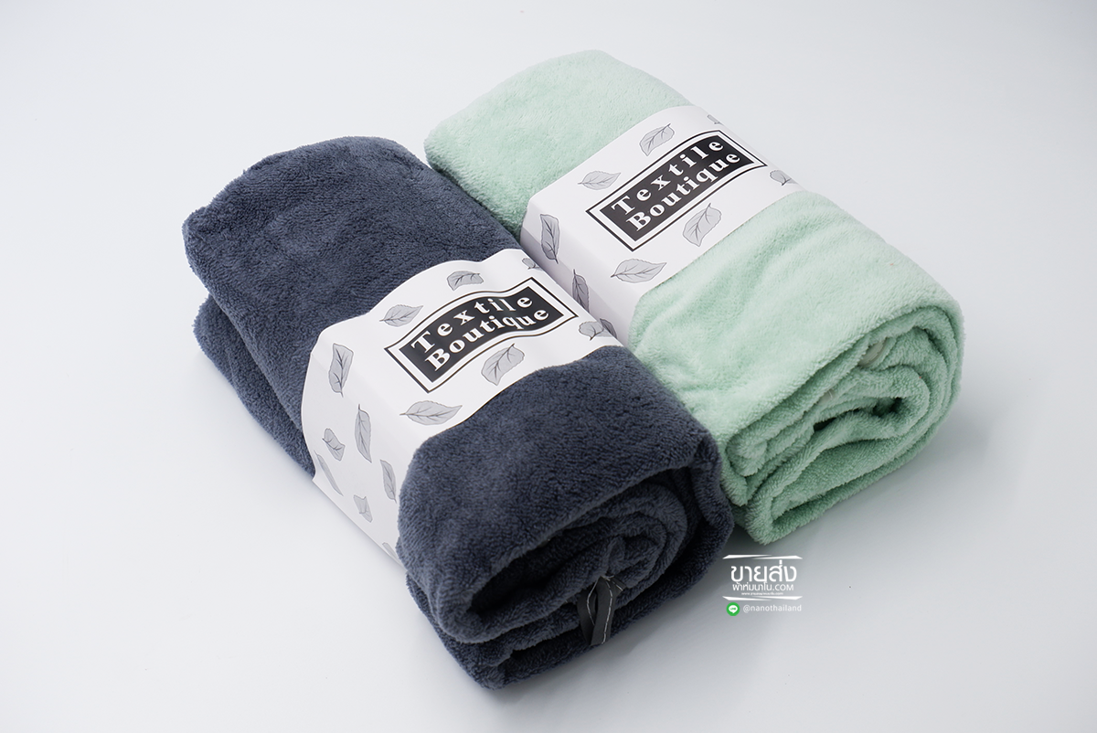 ผ้าเช็ดตัวขนเป็ดสีพื้น 140x70cm (1โหล)