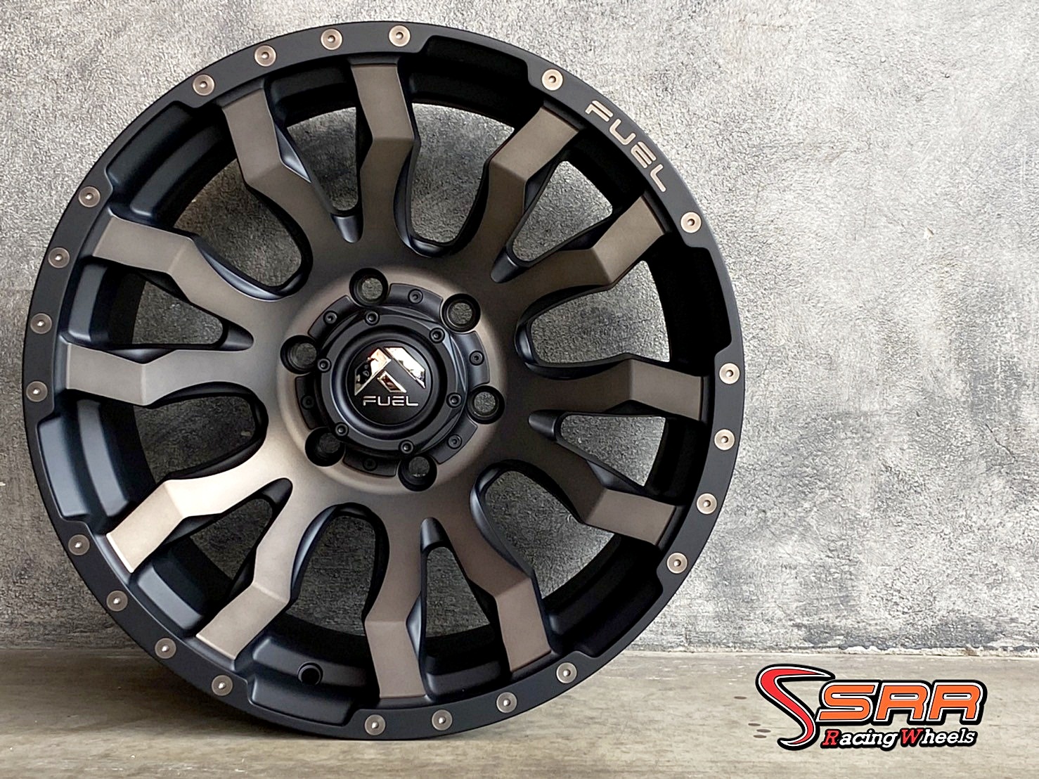 FUEL BLITZ 18x9 6H139.7 ET+20 MATTE BLACK MACHINED/TINT CLEAR