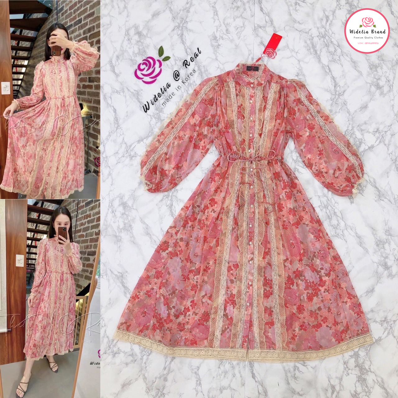 ZimMM Dress เดรสแขนยาวแสนสวย รุ่นนี้งานเกรดพรีเมี่ยม