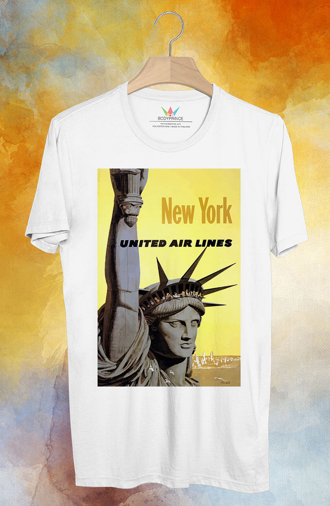 BP122 เสื้อยืด Retro City : New York