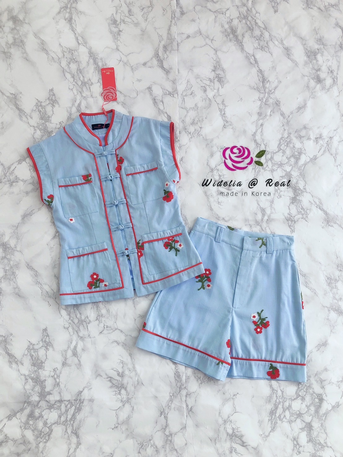 ASV Set Top & Pant เซ็ทเสื้อกี่เพ้ากับกางเกงขาสั้น