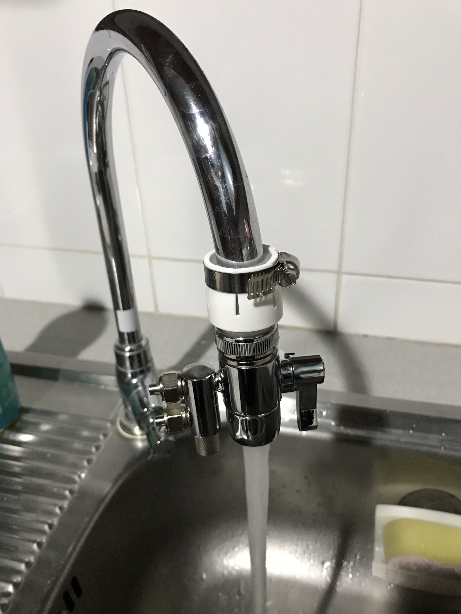 หัวต่อก๊อก Diverter Valve ตัวแปลงก๊อกซิงค์ 1/4"(2 หุน) 2 สายน้ำ