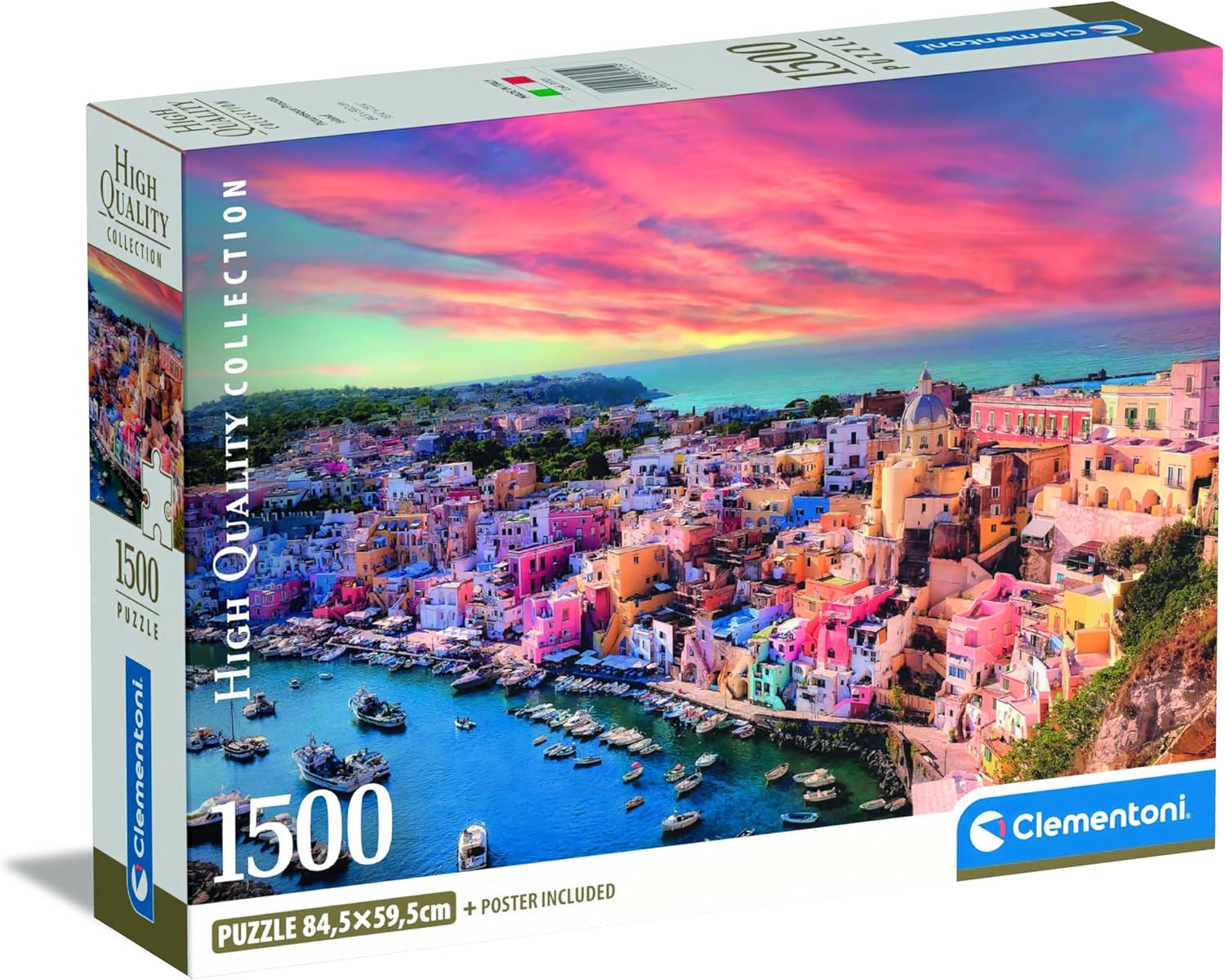 Clementoni - Picturesque Procida Island (Compact Box + Poster Included) 1500 pcs.