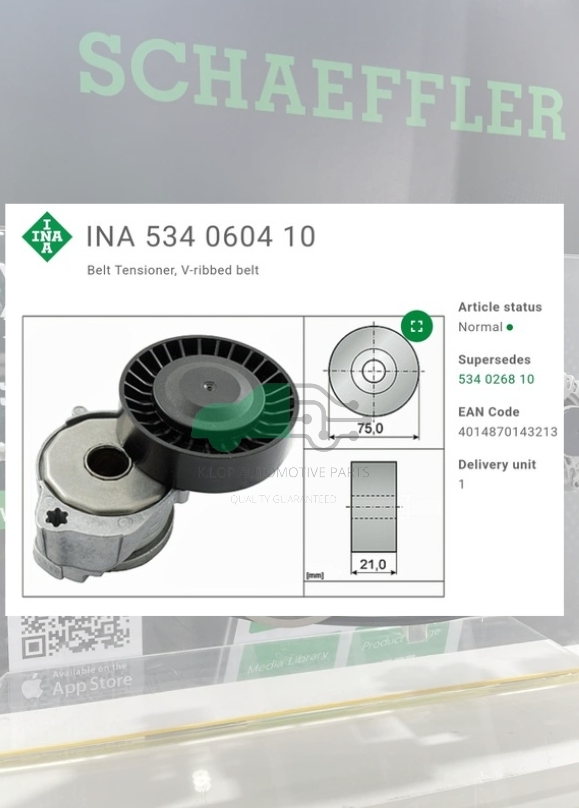 ชุดตั้งสายพาน(INA) : VOLVO S60-80 V40-70 XC60 XC70