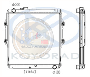 แผงหม้อน้ำ KOYORAD (MT) HILUX TIGER SPORT CRUISER 4WD (1KZ) ปี 00