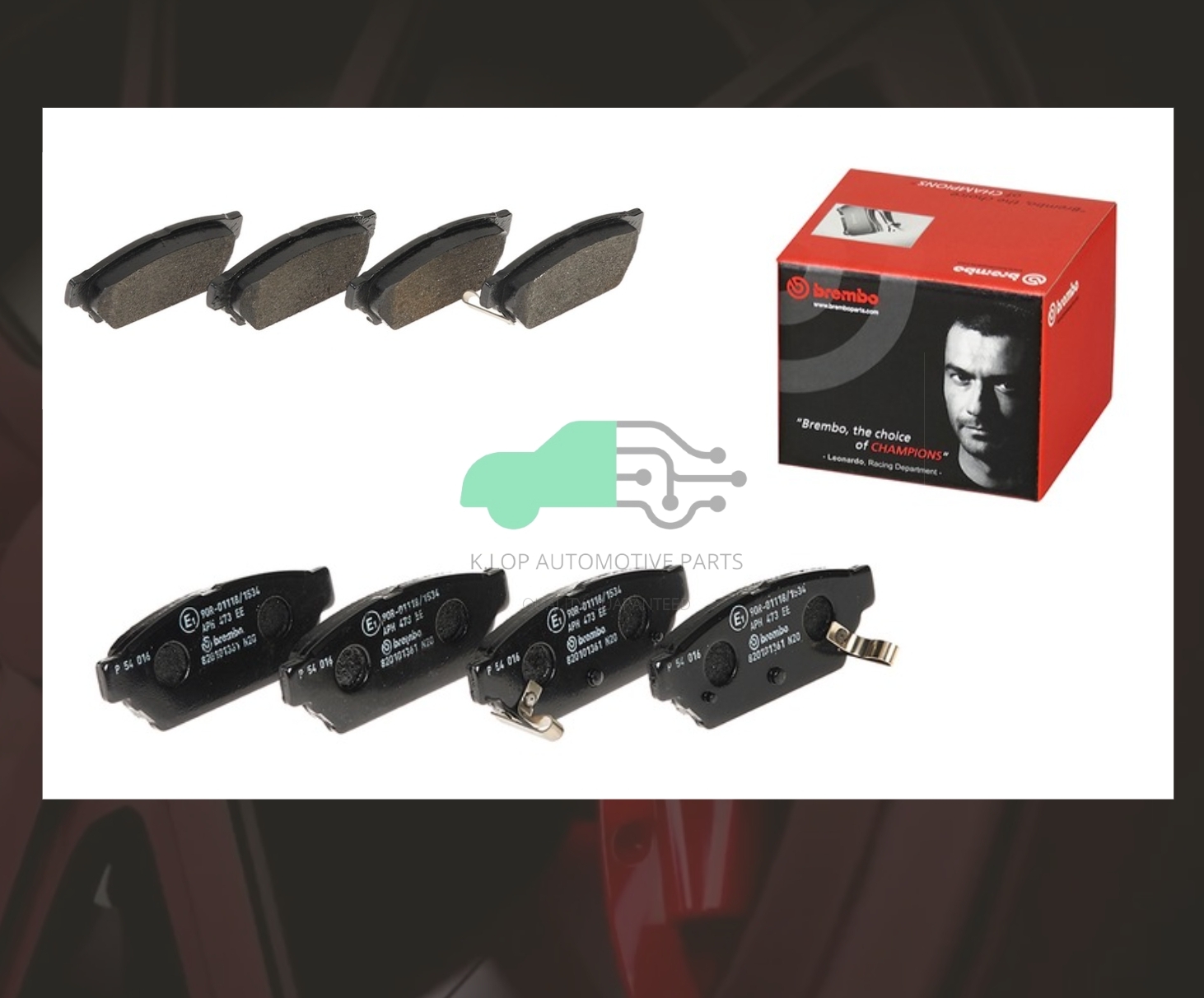P54 016B ผ้าเบรกหลัง (แท้ BREMBO รุ่น Black) LANCER E-Car, CK2 (1.5, 1.6) 93-96
