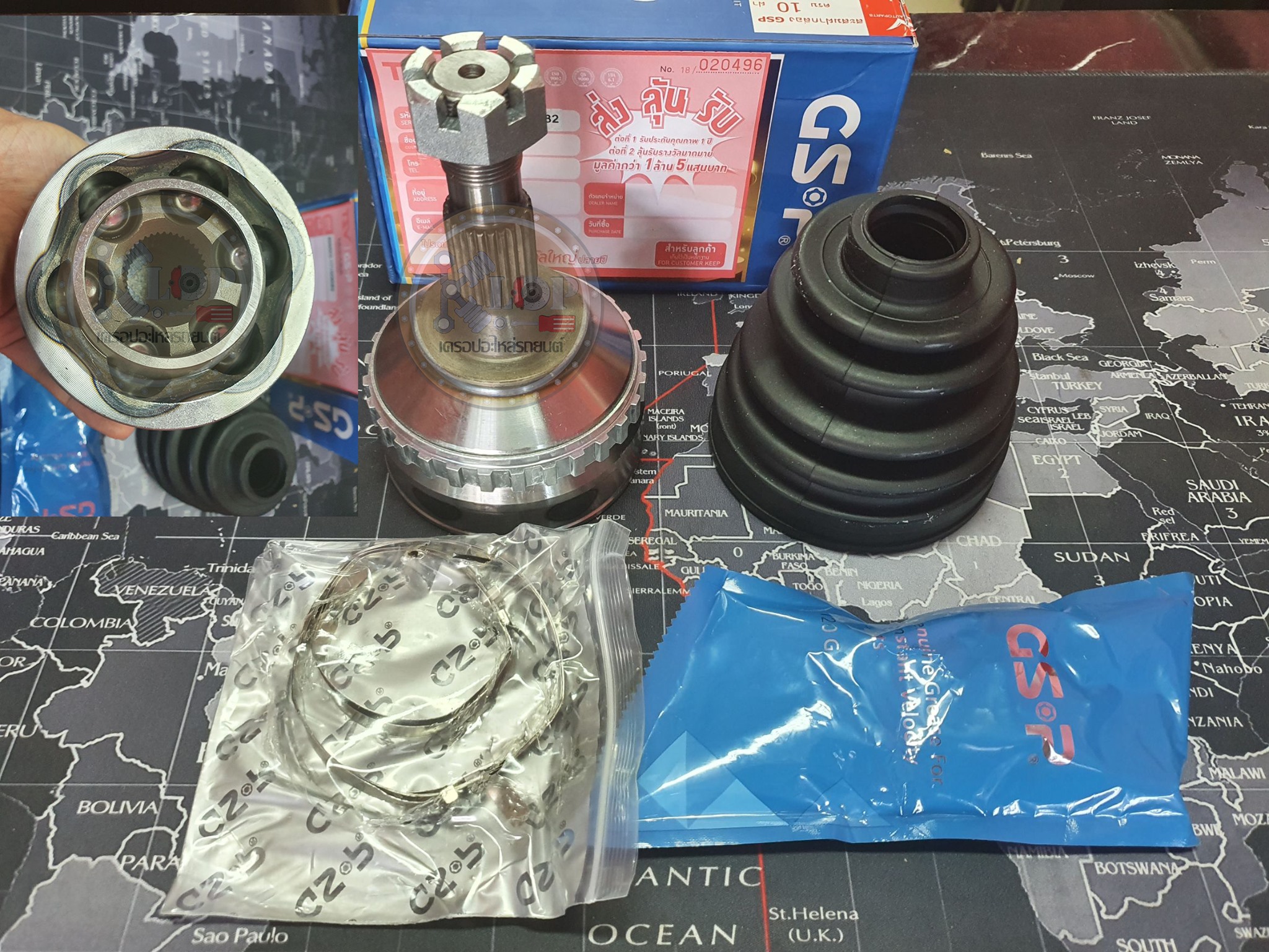 รหัสสินค้า 899003 ฟันนอก25 ฟันใน39 คอบ่าซีล59 มีABS [หัวเพลานอก ยี่ห้อGS-P] PEUGEOT 406