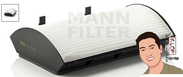 CU2750 ไส้กรองแอร์ (VW) PASSAT 3A2/5, 35I (1.6TD,1.9TDI,2) (OE : 357 819 638) : MANN-FILTER แท้นำเข้ายุโรป