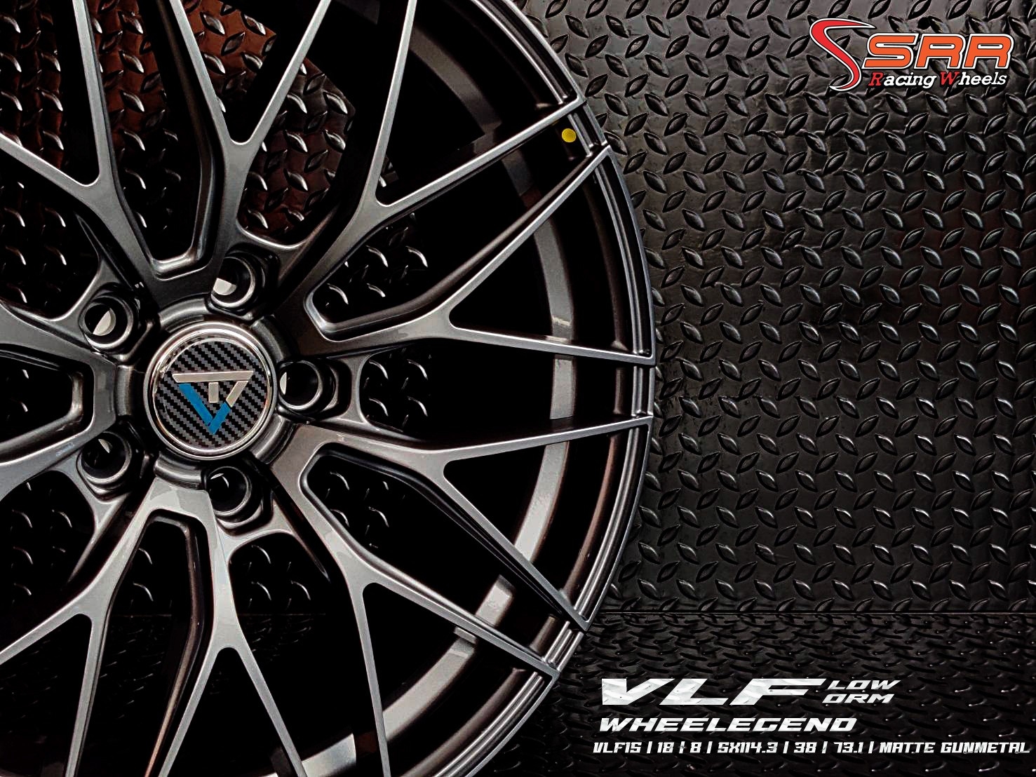 VLF15 ขอบ18 5H114.3 ET38 MATTE GUNMETAL มีจำหน่ายที่ร้านSRR