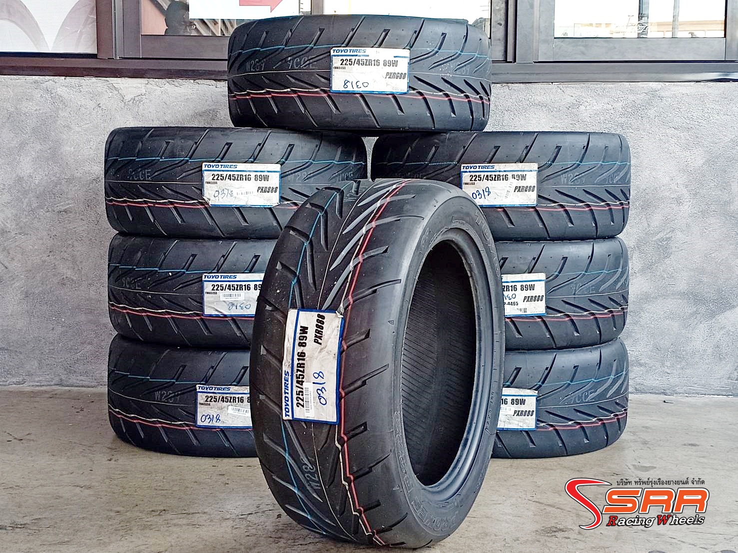 TOYO R888 225/45ZR16 ยางใหม่ ยางซอฟ ลดราคาพิเศษ