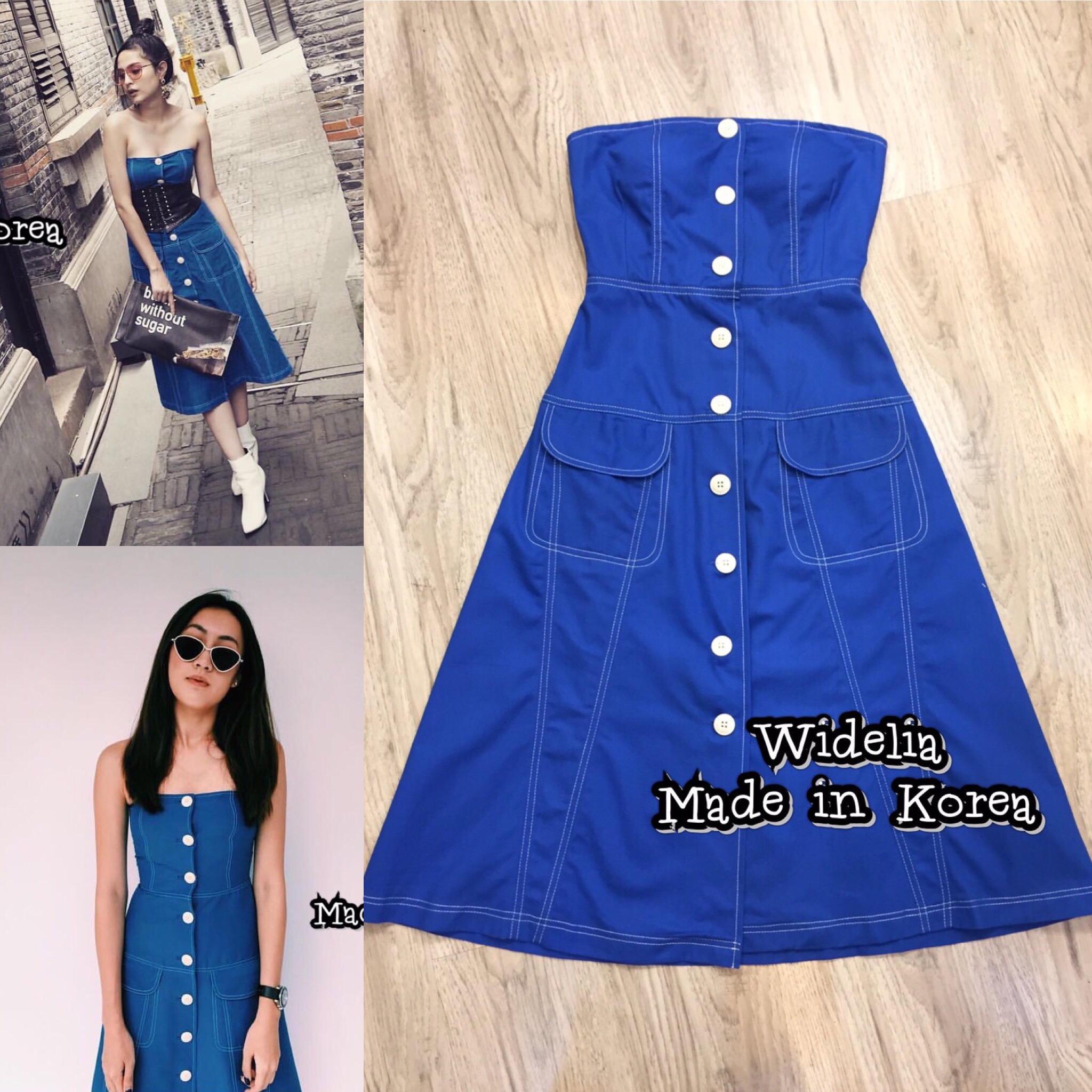 *พร้อมส่ง*IRD. Dress :: เดรสเกาะอกตัวเก๋สุดชิด