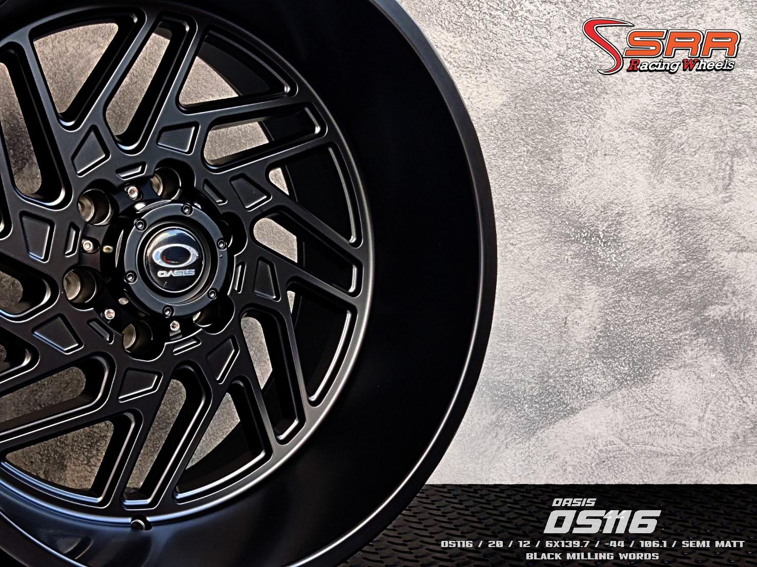 OASIS OS116 ขอบ20x12 6x139.7 ET-44 สีดำด้าน ราคาพิเศษ