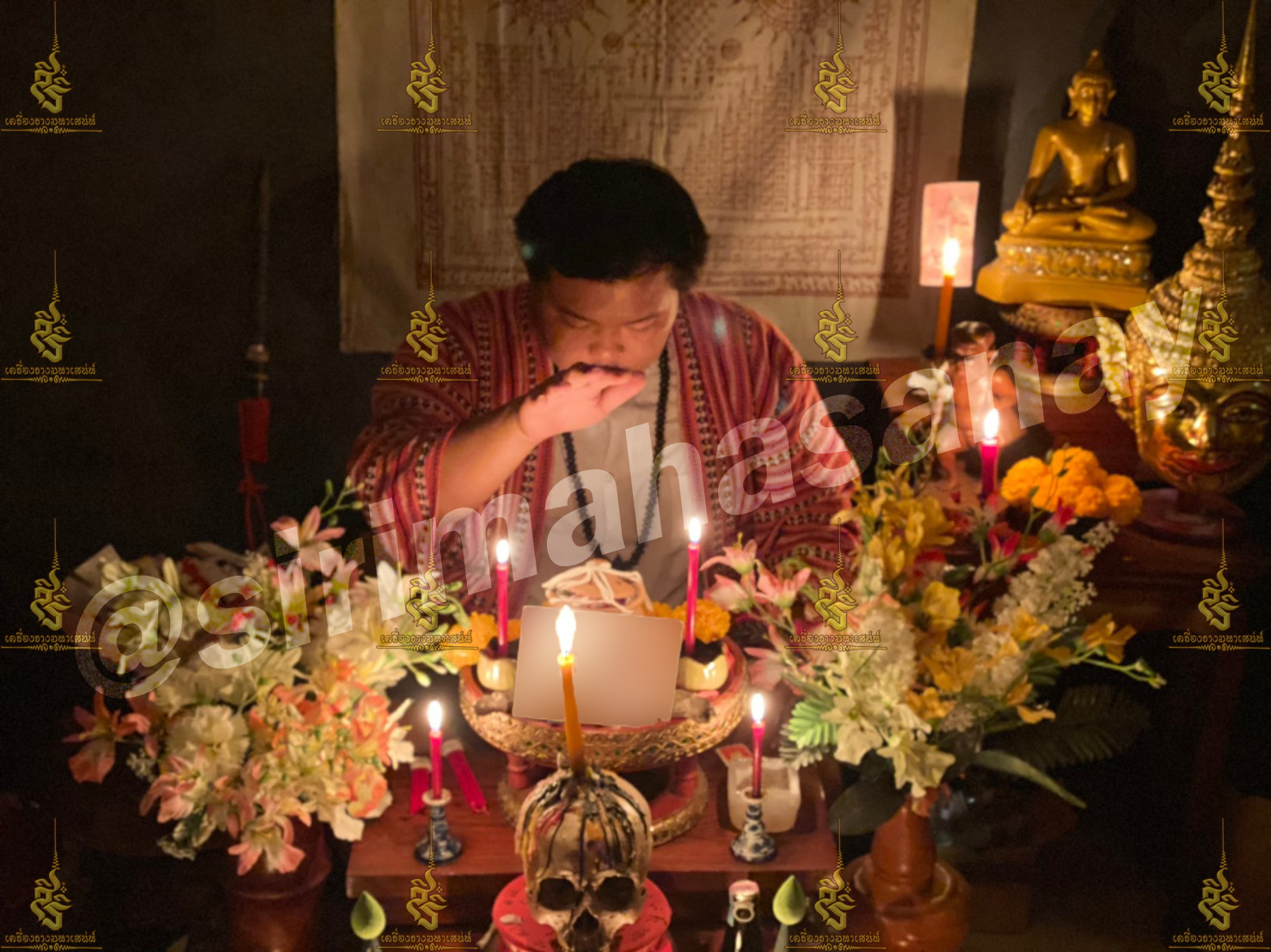 พิธีหอมดอกฮัก อาจารย์เสก สำนักสักยันต์ป๋ารมีเศรษฐีเรือนคำ