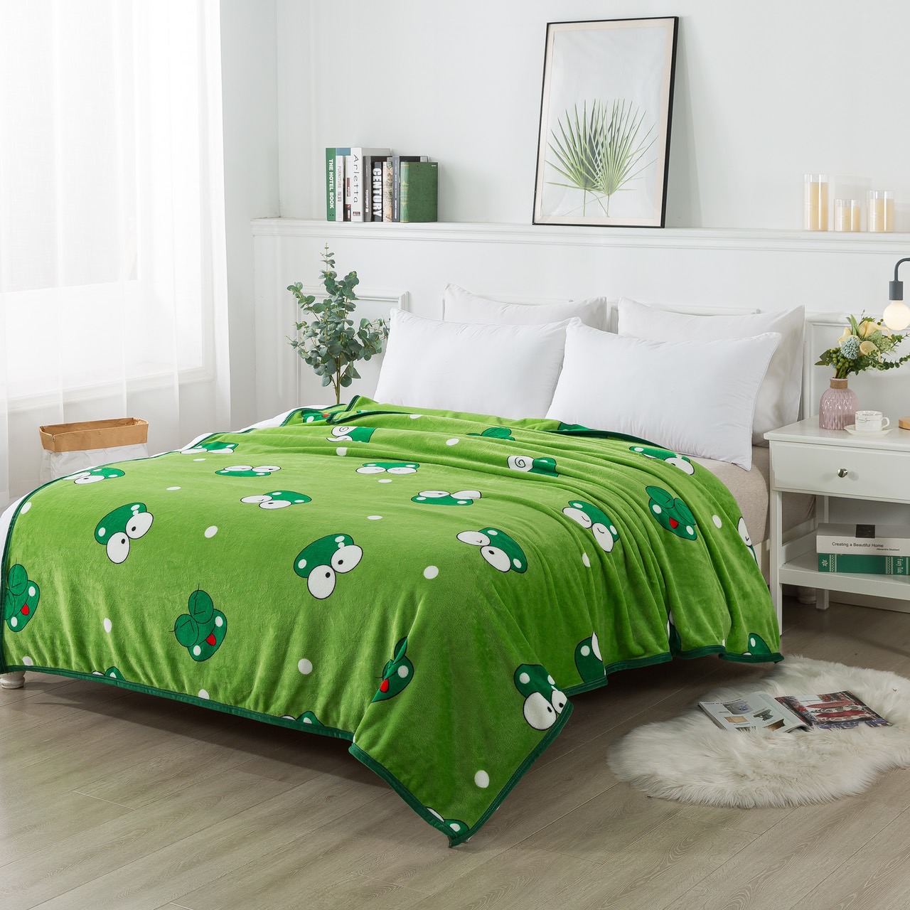 ผ้าห่มนาโน 6 ฟุตพิมพ์ลายการ์ตูน 12 ผืน