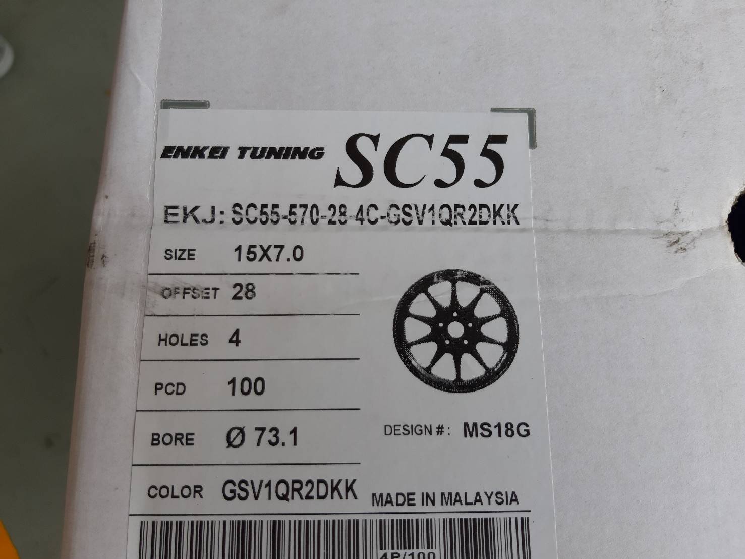 ENKEI TUNING SC55 ขอบ15 ET+28 4x100 GSV1QR2DKK