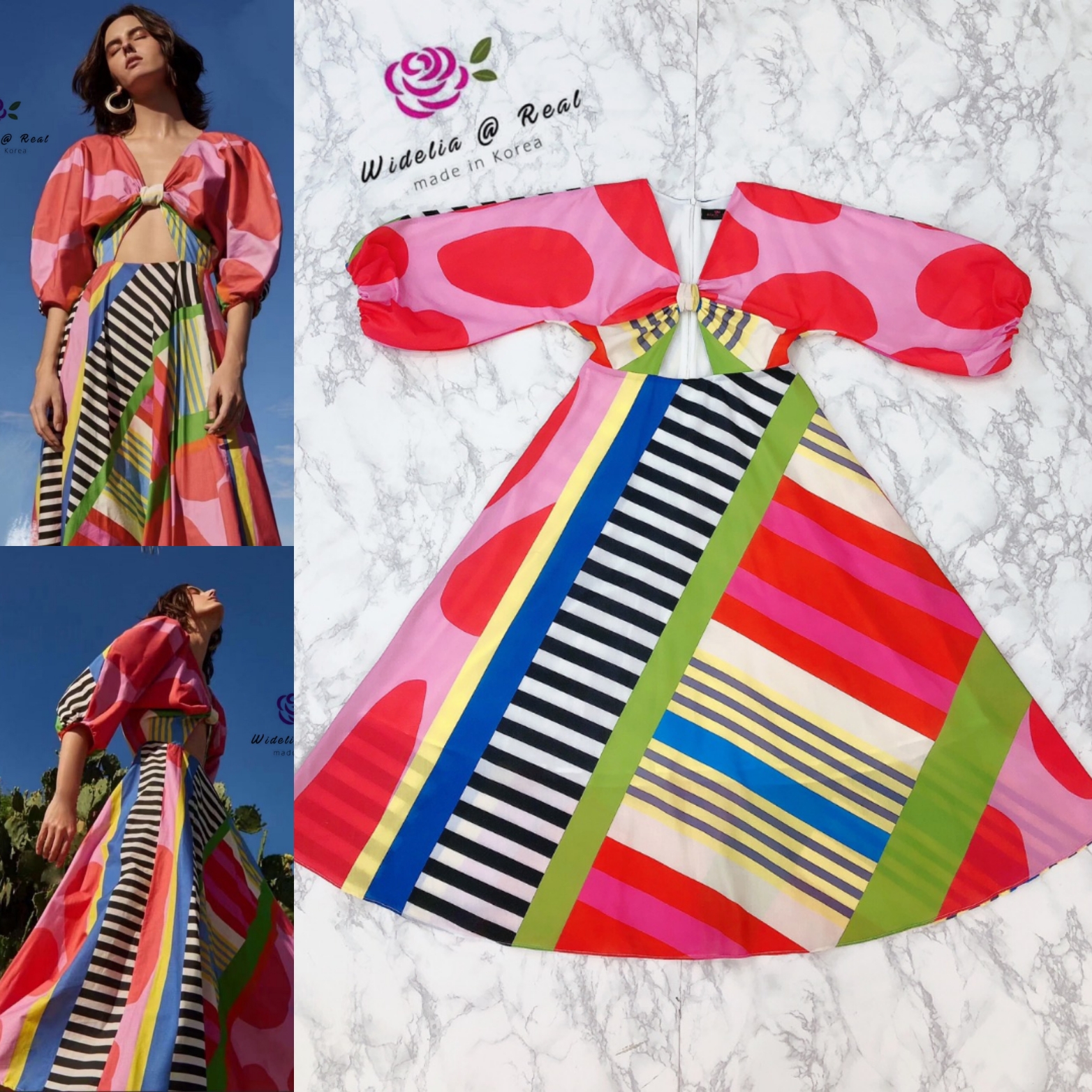 Thur Maxi Dress แม็กซี่เดรสตัวยาวแขนพองแสน