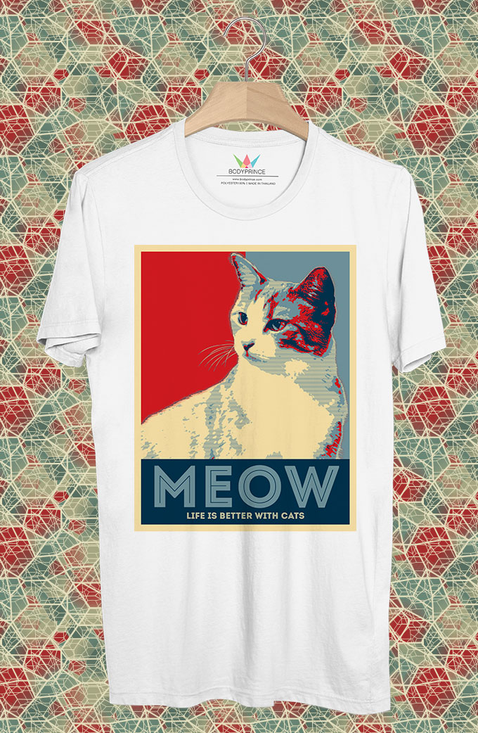 BP94 เสื้อยืด MEOW