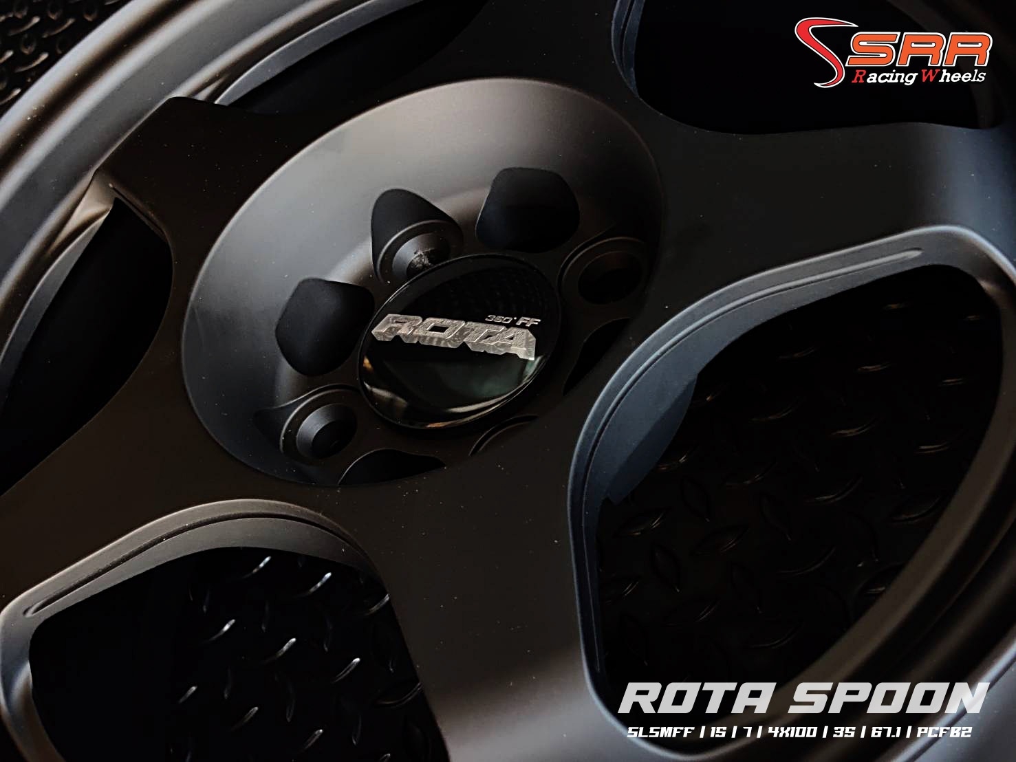 SPOON ROTA FF ขอบ15 4H100 ET35 FLAT BLACK ราคาพิเศษ