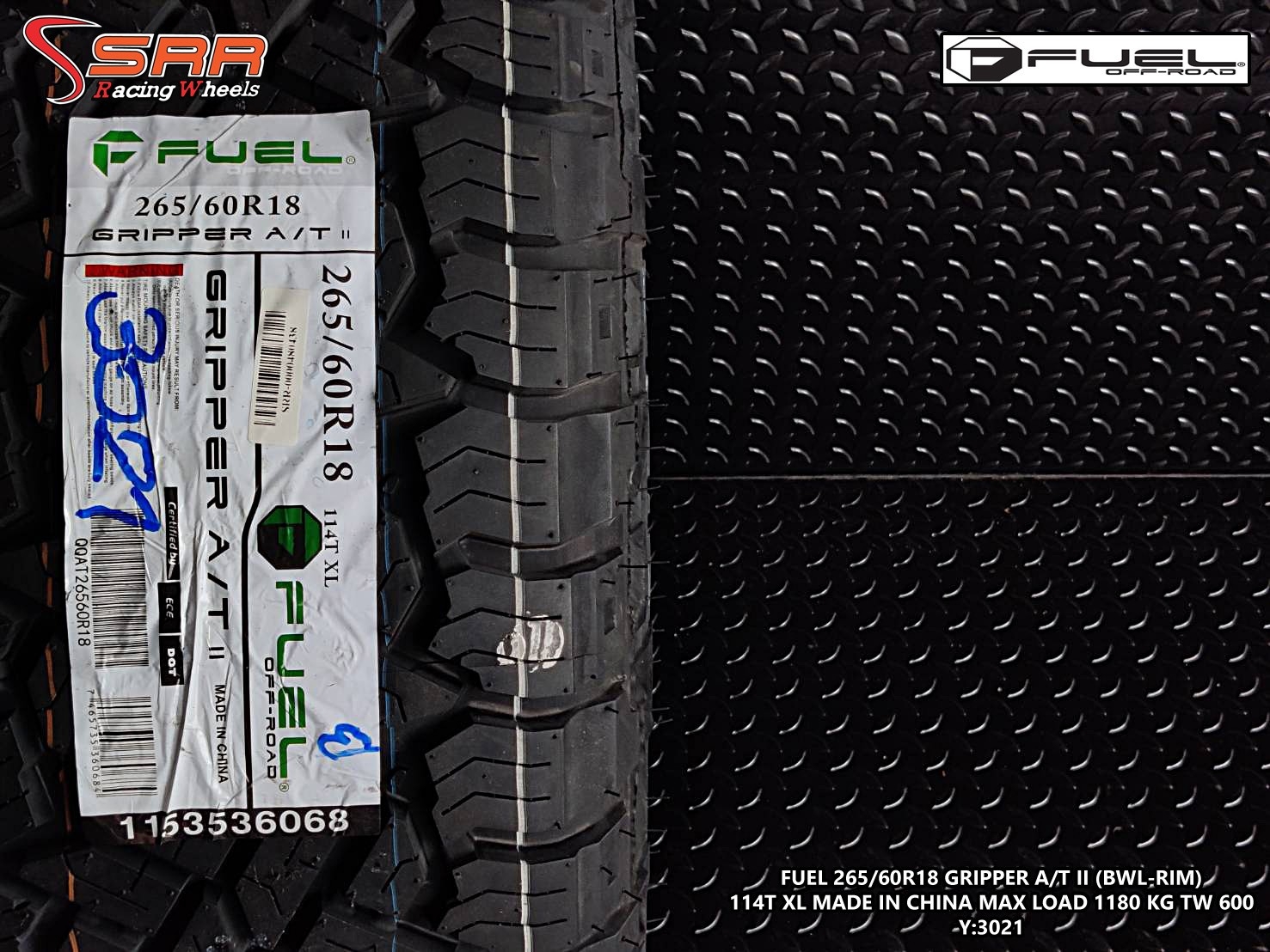 FUEL GRIPPER A/T II 265/60R18 ยางแบรนด์America ปี2021 ราคาพิเศษ