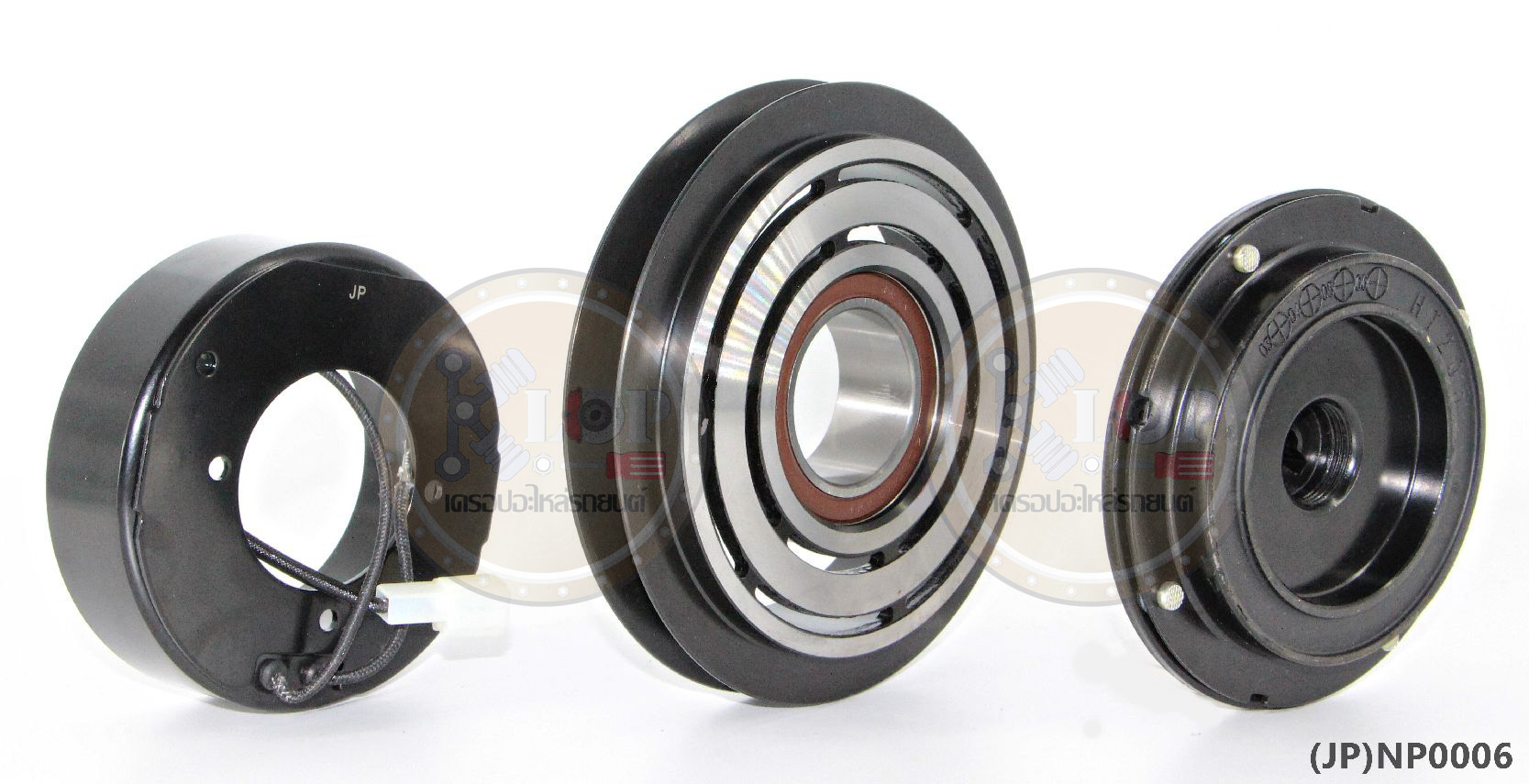 (JP)NP0006(Vinn) ชุดหน้าคลัทช์ 10P13C ,15C 1A มู่เล่ย์ตรง 12V. 140mm.