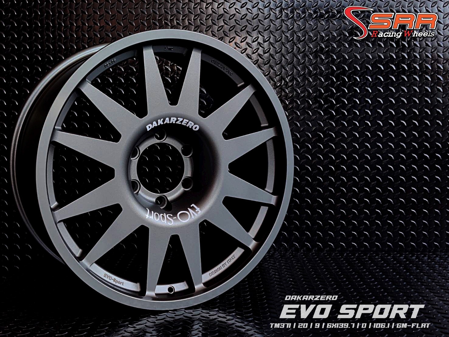 EVO SPORT ล้อไทย ขอบ20 นิ้ว 6H139.7 ET0 GM-FLAT มีจำหน่ายที่SRR