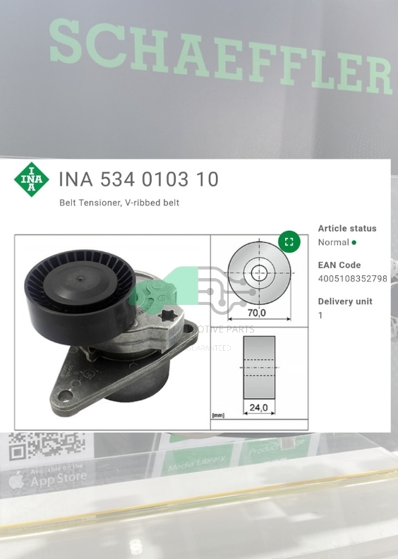 ชุดตั้งสายพาน(INA) : VOLVO S40-80 V40-70 XC70-90