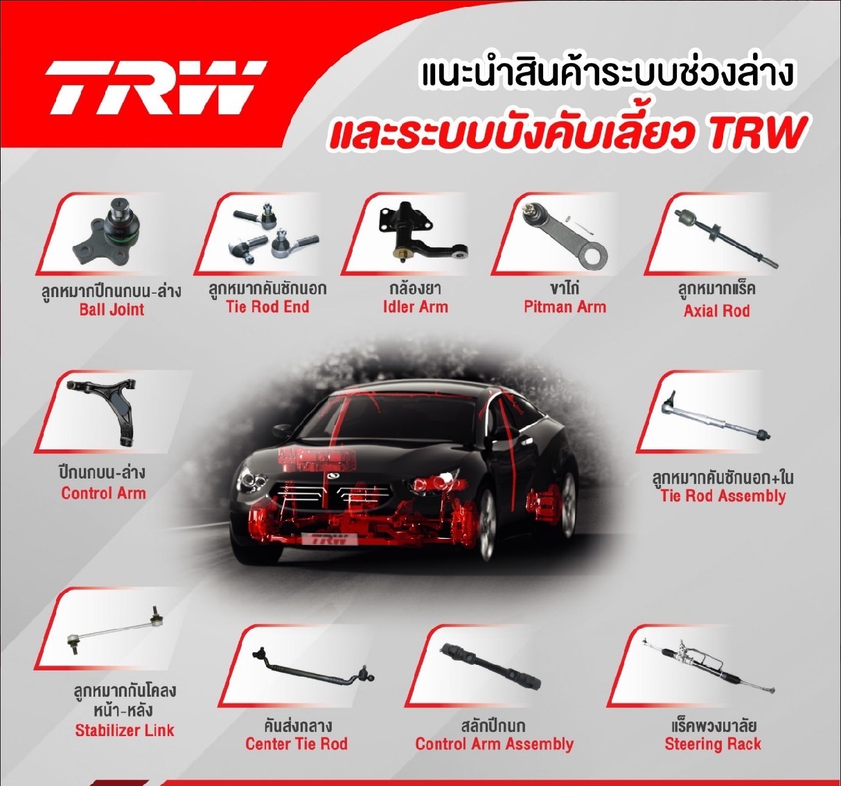 TRW ลูกหมากกันโคลงหน้า Volvo S60, S80 '11-15 ราคาต่อตัว
