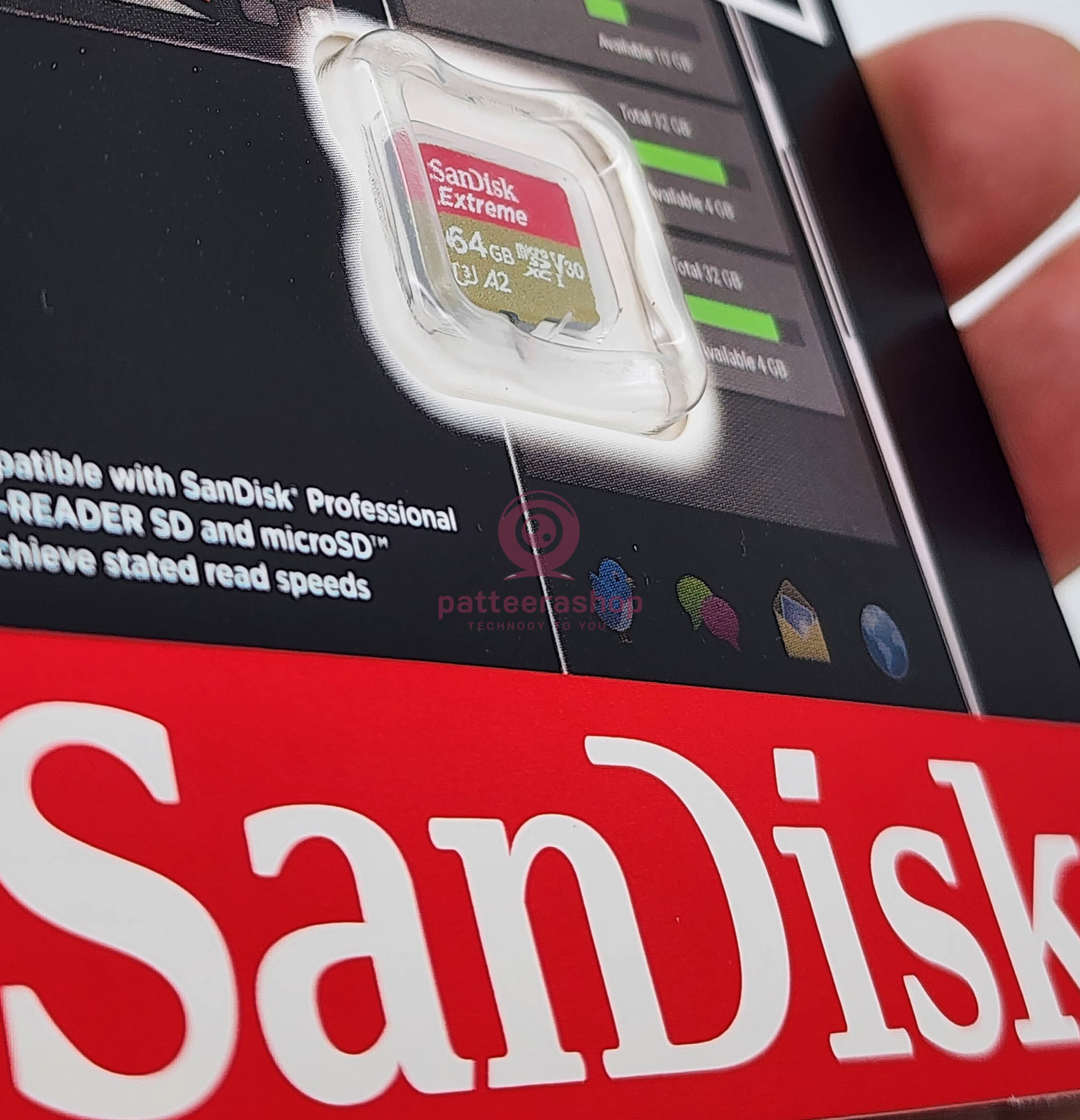 เมมโมรี่การ์ด Sandisk Extreme 64GB. แท้ ประกัน 10 ปี (Micro SD Card) มาตรฐาน U3