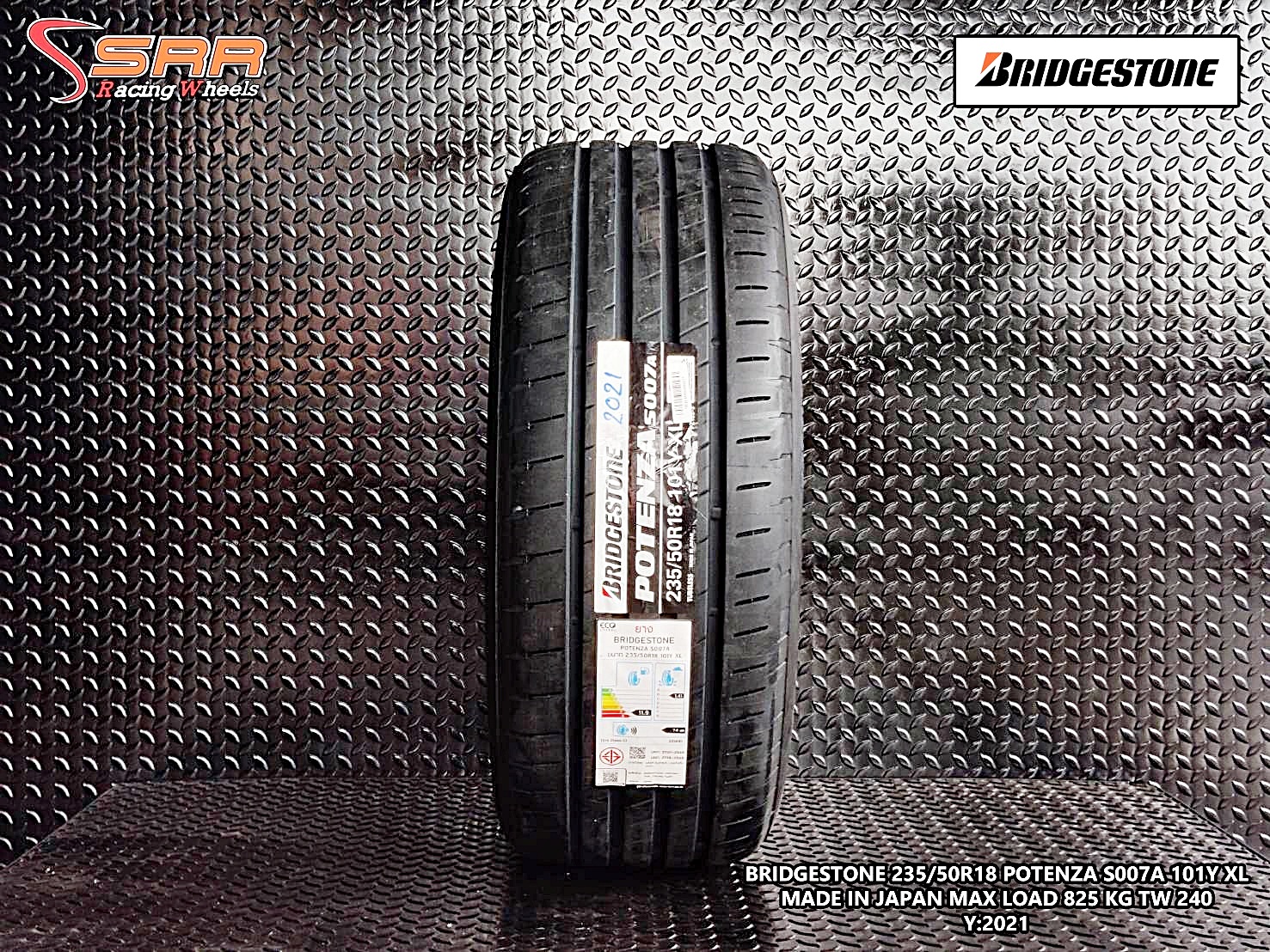 BRIDGESTONE POTENZA S007A 235/50R18 ยางใหม่ปี2021 ราคาพิเศษ