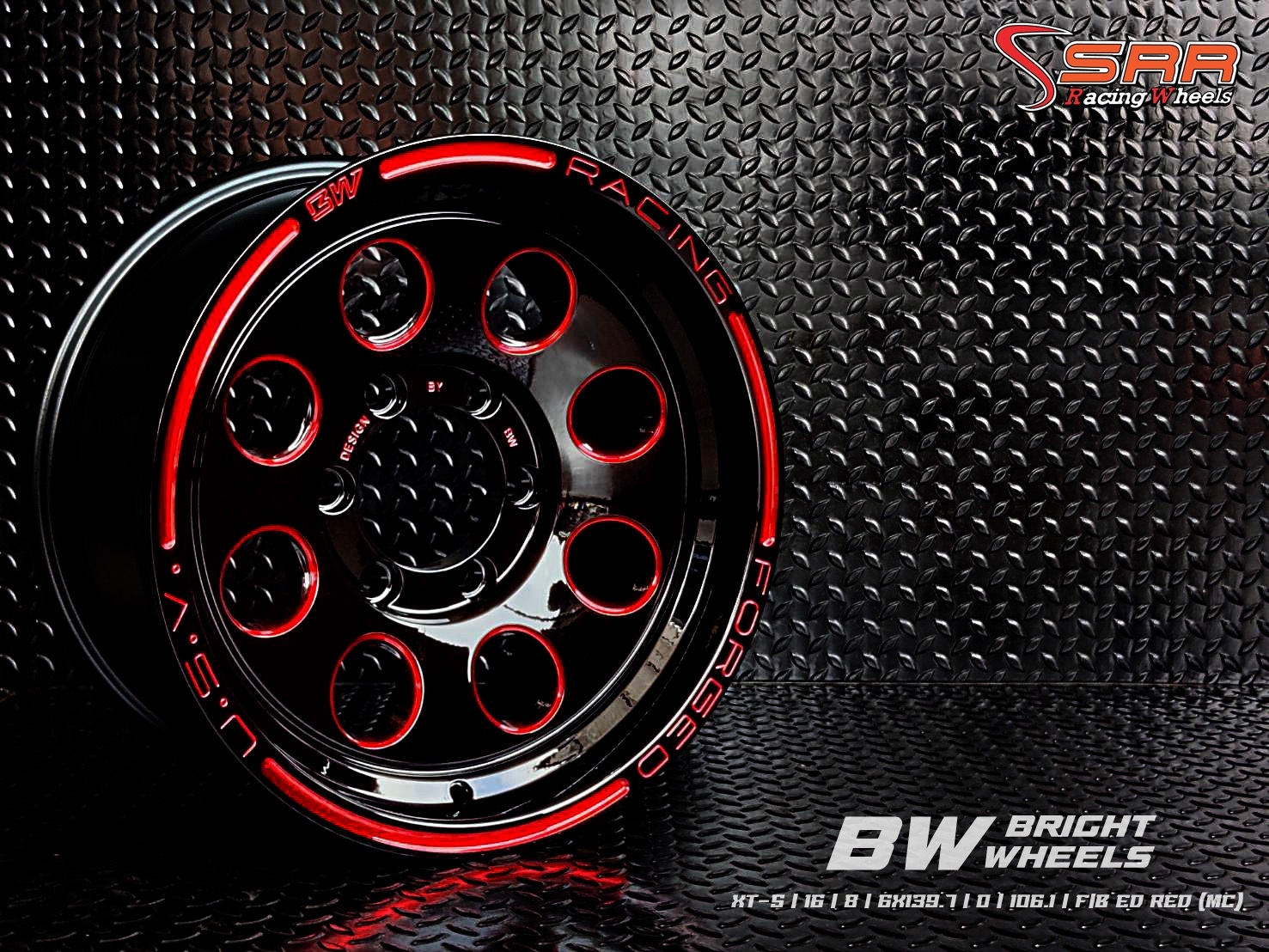 WELD2 XT-5 ขอบ16 6H139.7 ET0 F/B ED RED (WC) ราคาพิเศษ