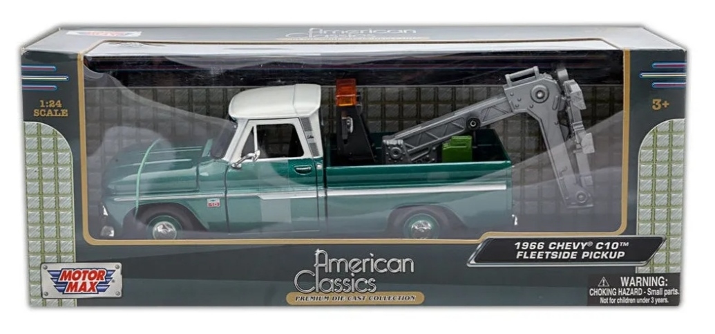 1966 Chevy C10 Fleetside Pickup Tow truck โมเดลรถเหล็ก scale 1:24 (ปลีก-ส่ง) สำเนา