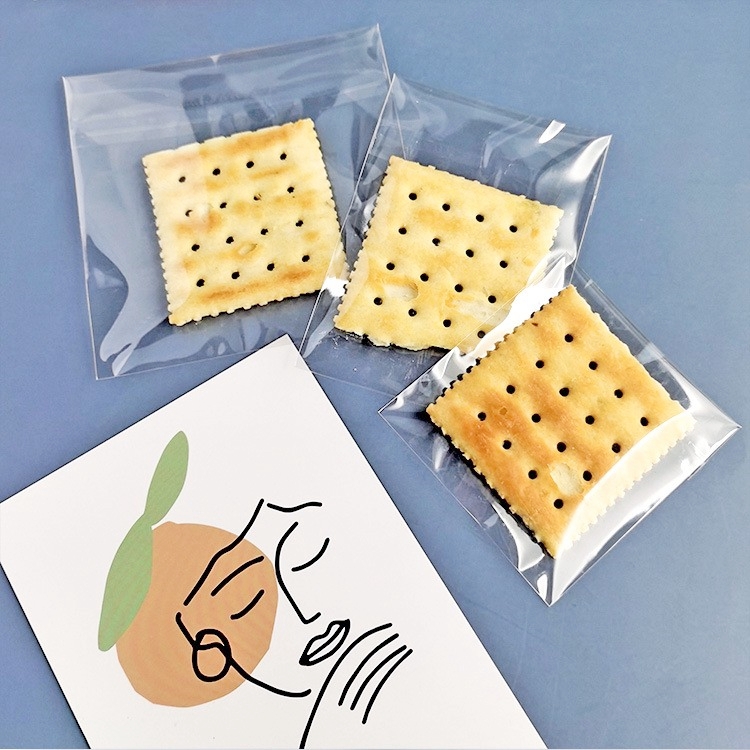 ถุงคุกกี้ฝากาวใส ถุงแถบกาวใสใส่ขนม