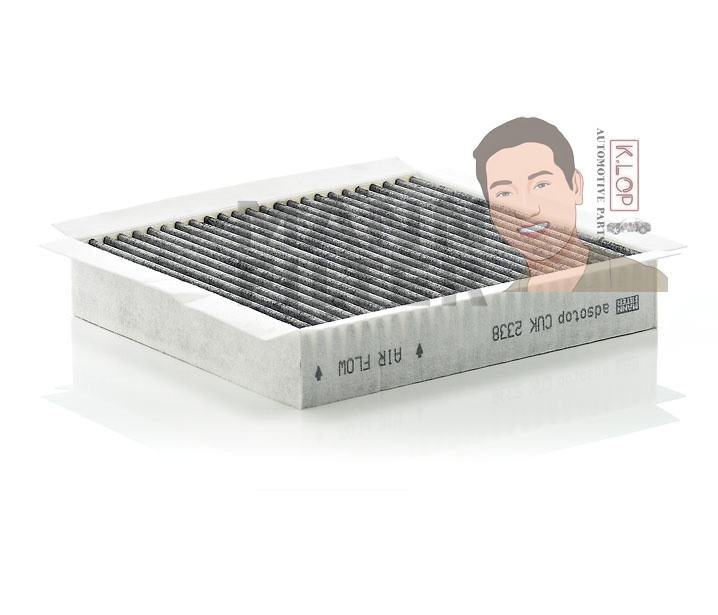 CUK2338 ไส้กรองแอร์ชาโคล BENZ M-KLASS(W163) '97-05' เครื่องยนต์ M112,OM612 (MANN-FILTER***งานพรีเมี่ยมแท้นำเข้ายุโรป) Dimensions(mm.) A=228 B=205 H=40