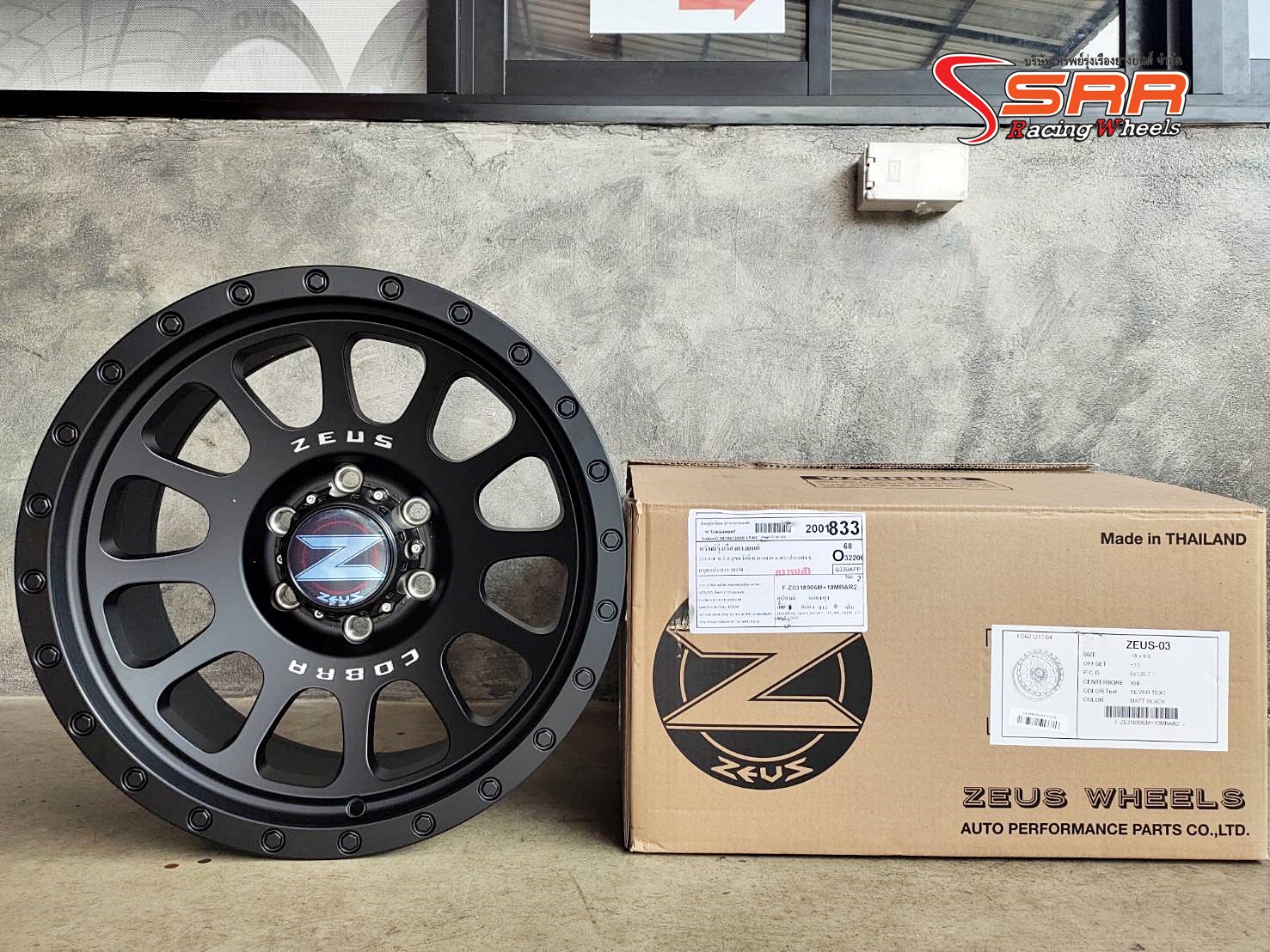 ZEUS-03 ขอบ18 ET+10 6x139.7 MATT BLACK