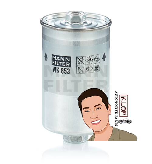WK853 กรองเบนซิน VW GOLF II (19E), SCIROCCO II (53B) / 1.8 : MANN-FILTER แท้นำเข้ายุโรป