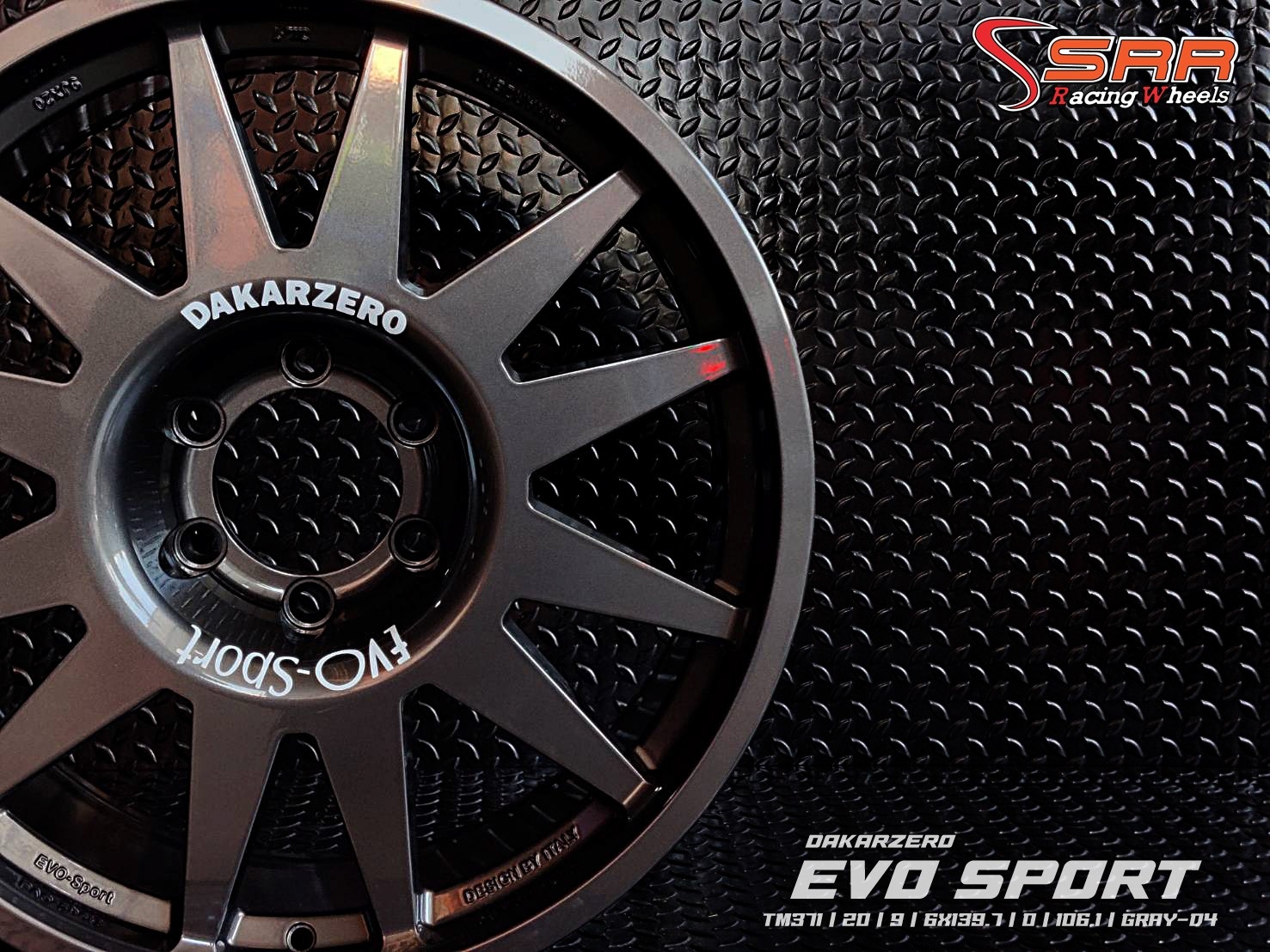 EVO SPORT ล้อไทย ขอบ20 นิ้ว 6H139.7 ET0 GRAY-D4 มีจำหน่ายที่SRR