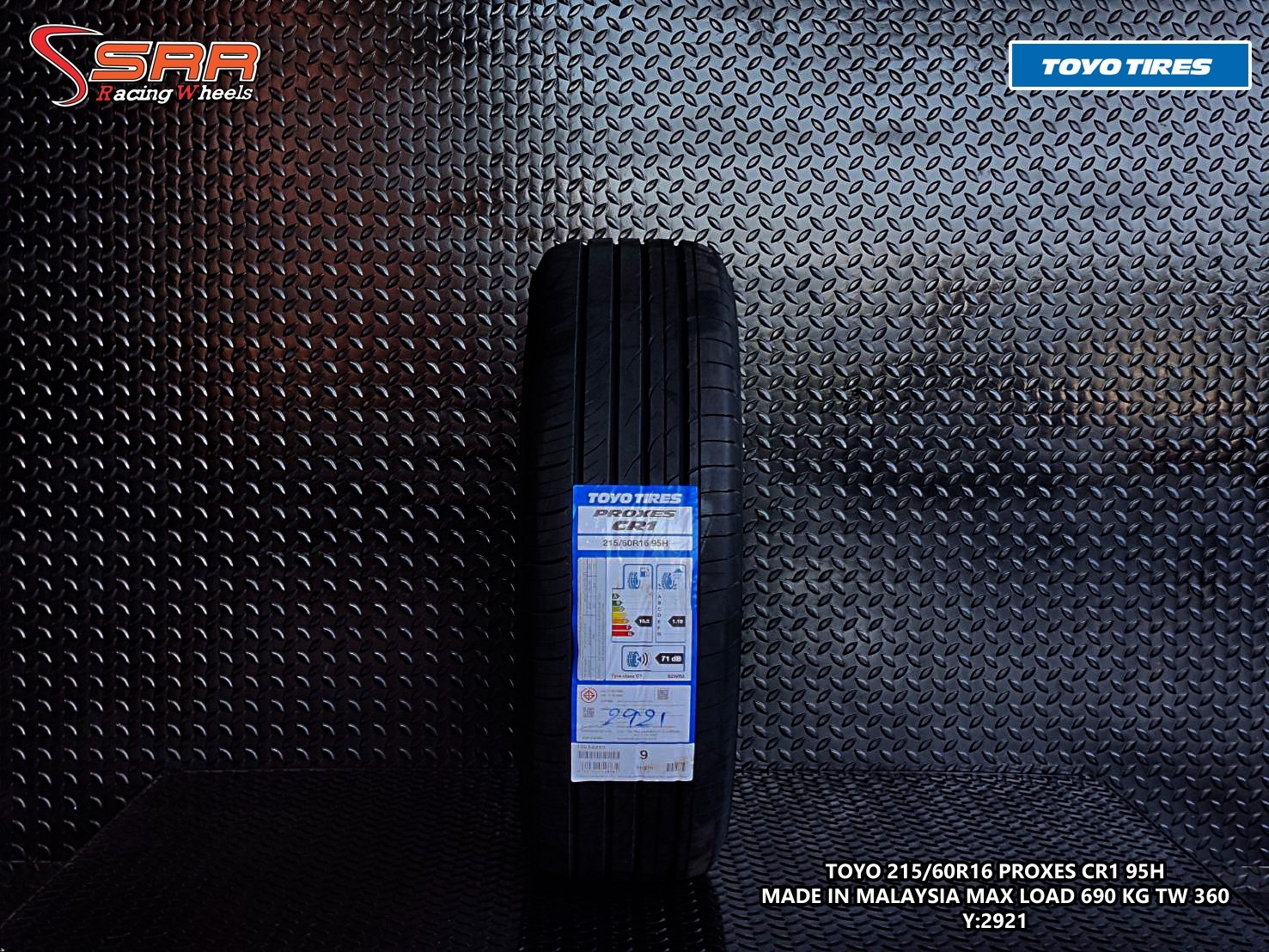 TOYO PROXES CR1 215/60R16 ยางใหม่ ปี2021 ราคาพิเศษ