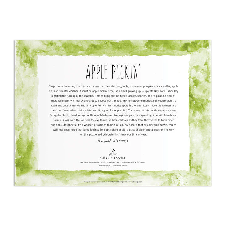 Galison - Apple Pickin by Michael Storrings 1000 pcs.