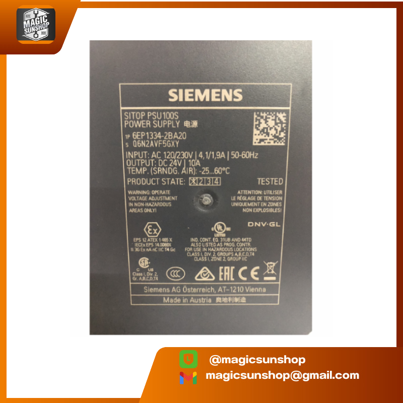 SIEMENS 6EP1334-2BA20 DC 24V 10A