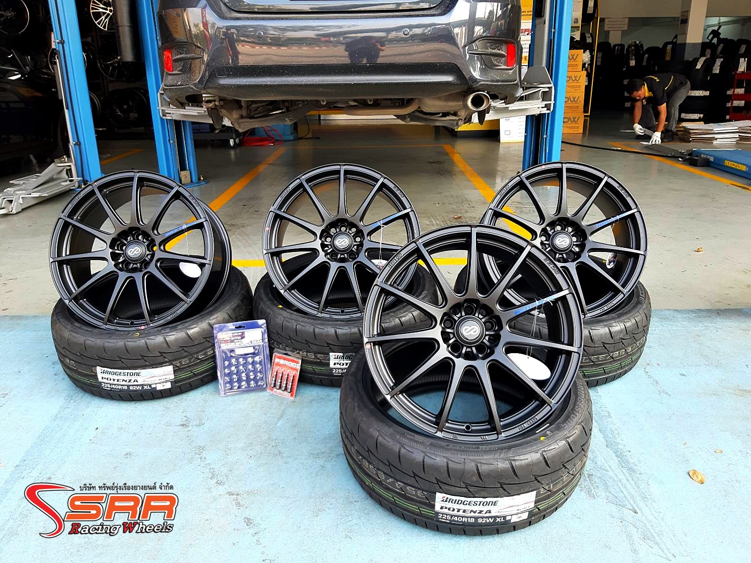 ENKEI TUNING SC22 ขอบ18 ET+40 10H100-114.3 DBK2K
