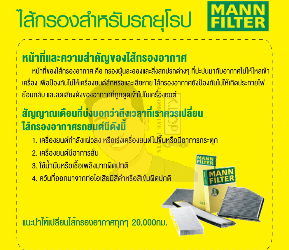 ไส้กรองอากาศ BENZ E200, E200 KOM, E280, E320 (W210) : MANN-FILTER***งานพรีเมี่ยมแท้นำเข้ายุโรป (C32164)