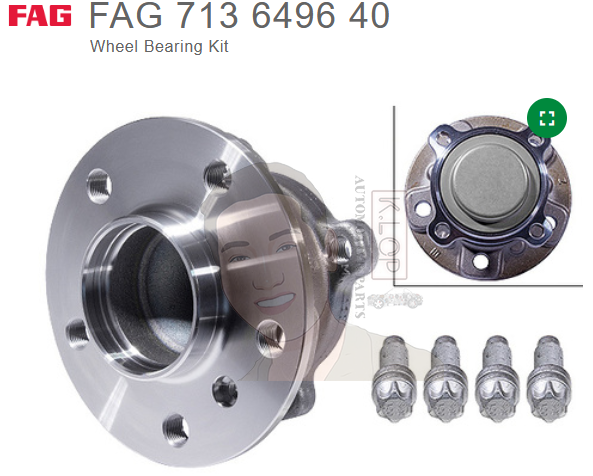 ยี่ห้อ FAG Kit ดุมล้อหลัง BMW X1 F48, MINI F60 ปี16 ( 1 ข้าง )