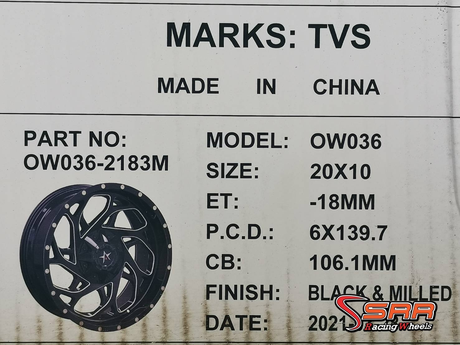 OASIS OW036 20x10 6H139.7 ET-18 BLACK-MILLED ราคาพิเศษ