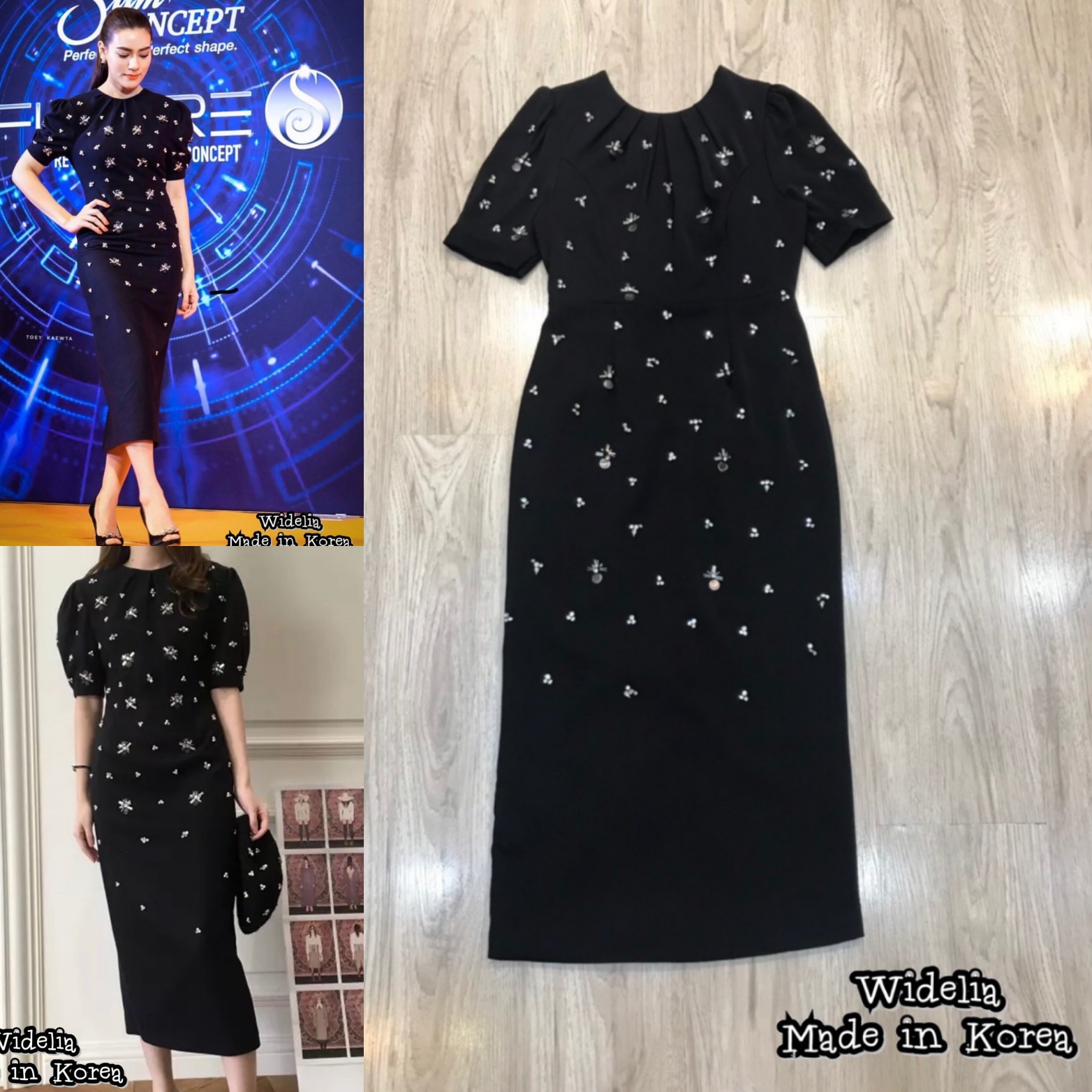 YCH Maxi Dress >> เดรสคอกลมแขนสั้นพองตุ๊กตา ตัวยาวน่ารัก