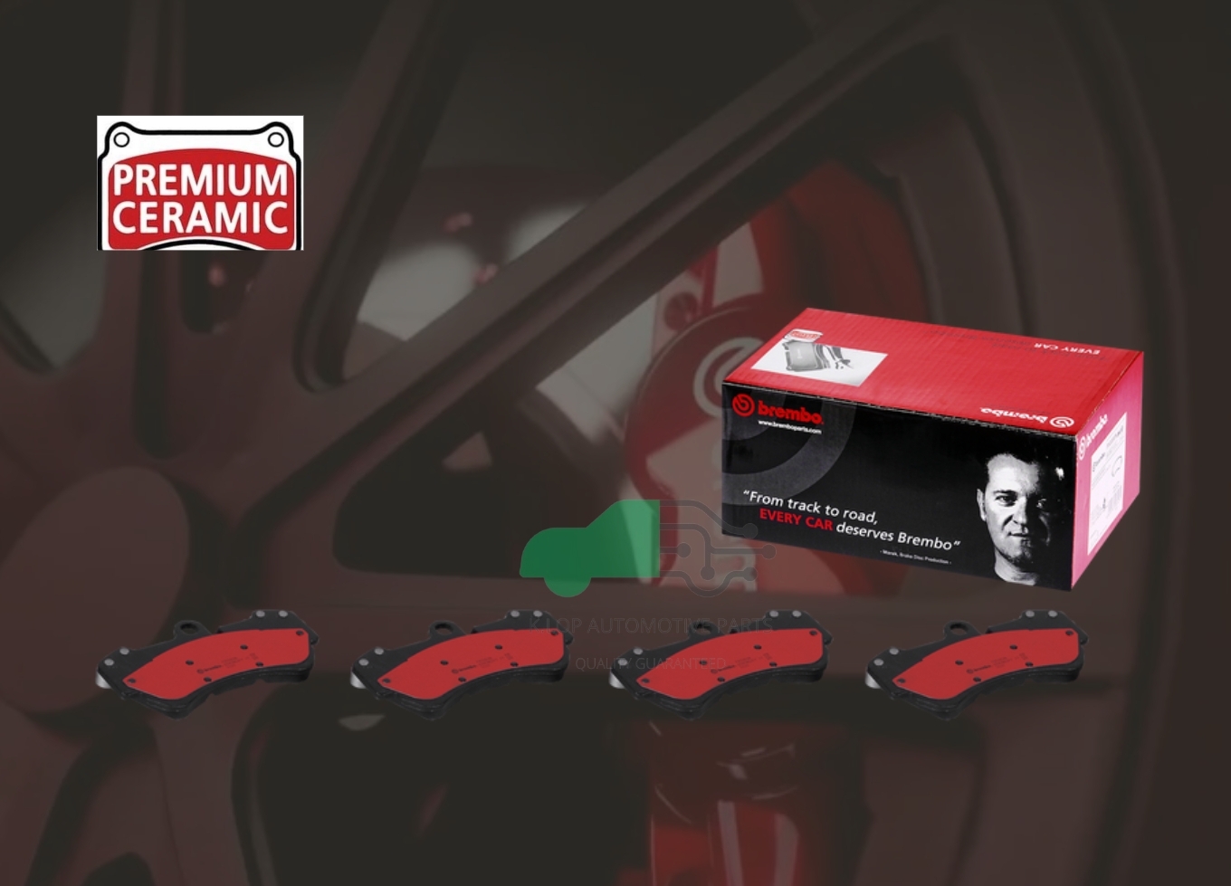 P85 069N ผ้าเบรกหน้า (แท้ BREMBO รุ่น Ceramic) CAYENNE 955 (3.0D 3.6 4.5 4.8) จาน 330mm, Audi Q7 #ปั้ม Brembo 17Z (6Pot)