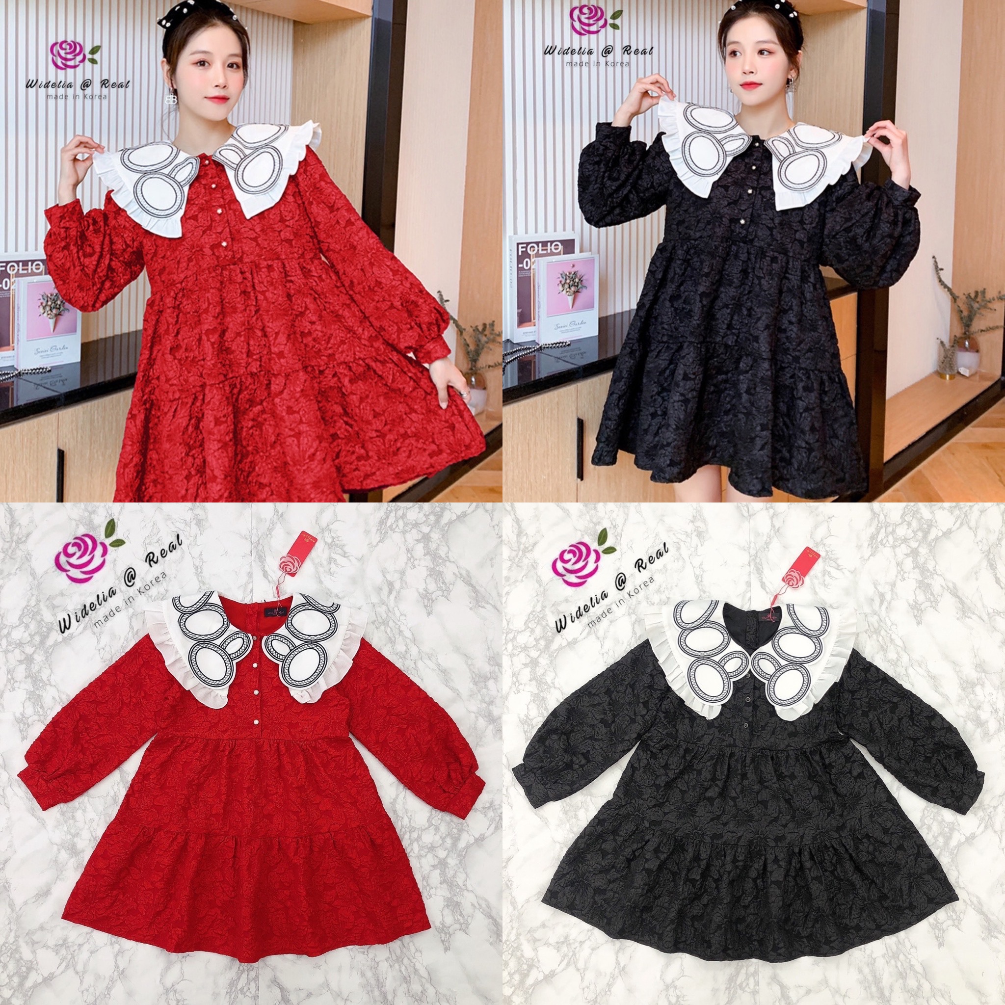 Korea > Mini Dress มินิเดรสตัวสั้นแขนยาวพองแสนสวย